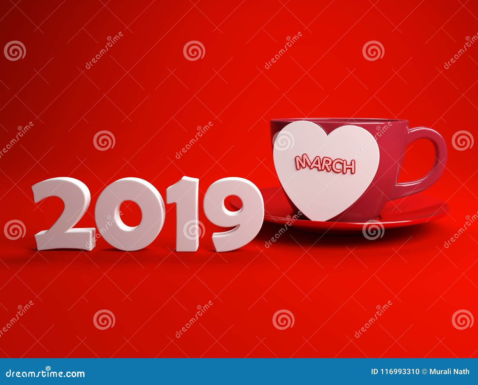 Happy New Year 19 With Heart Symbol Stock Illustration Illustration Of Graphic Caffeine