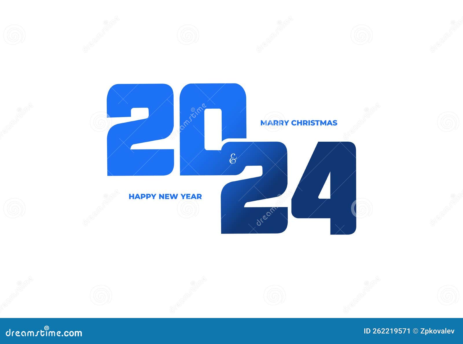 2024 Happy New Year Logo Design, New Year 2024. Design Typography Logo