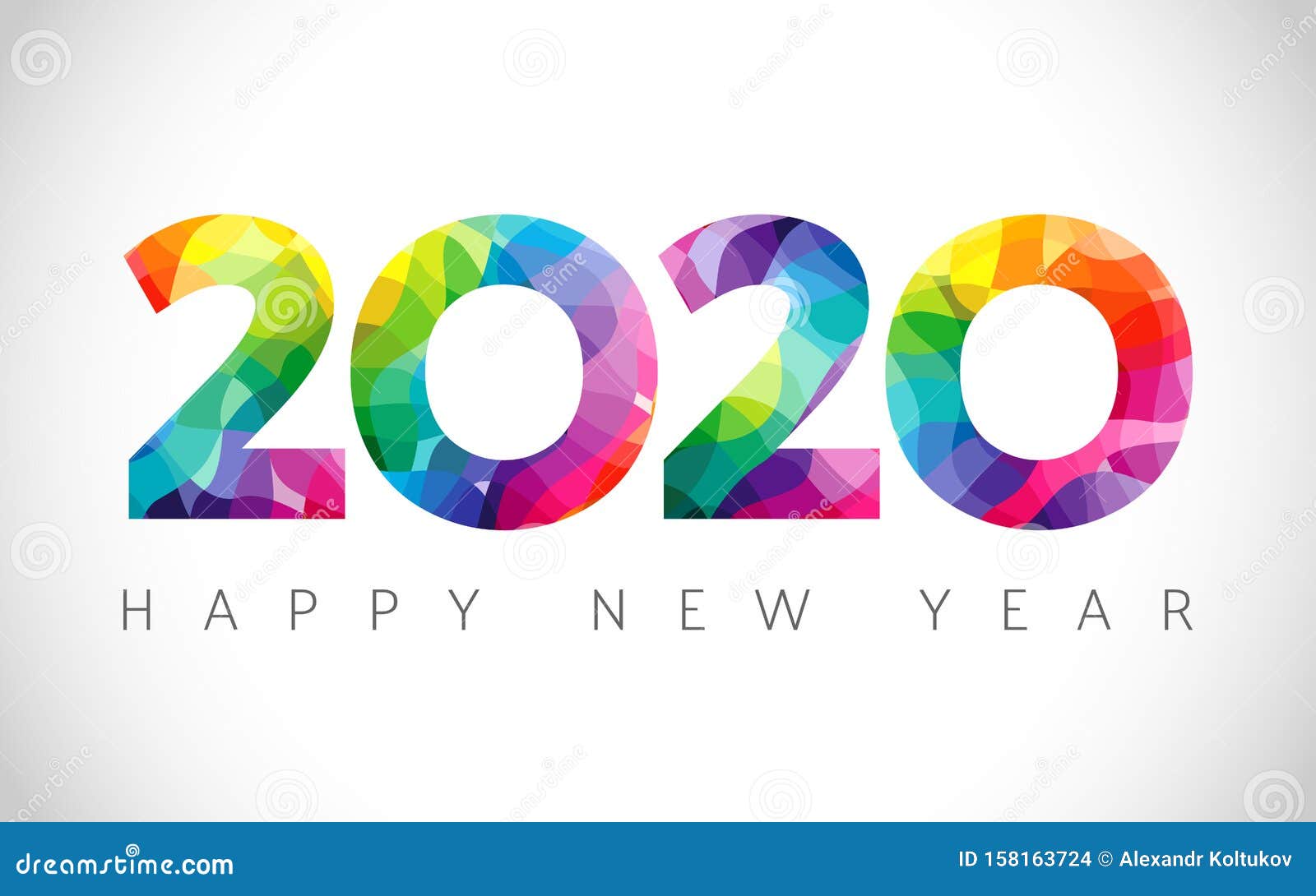 2020 a Happy New Year logo stock vector. Illustration of idea ...