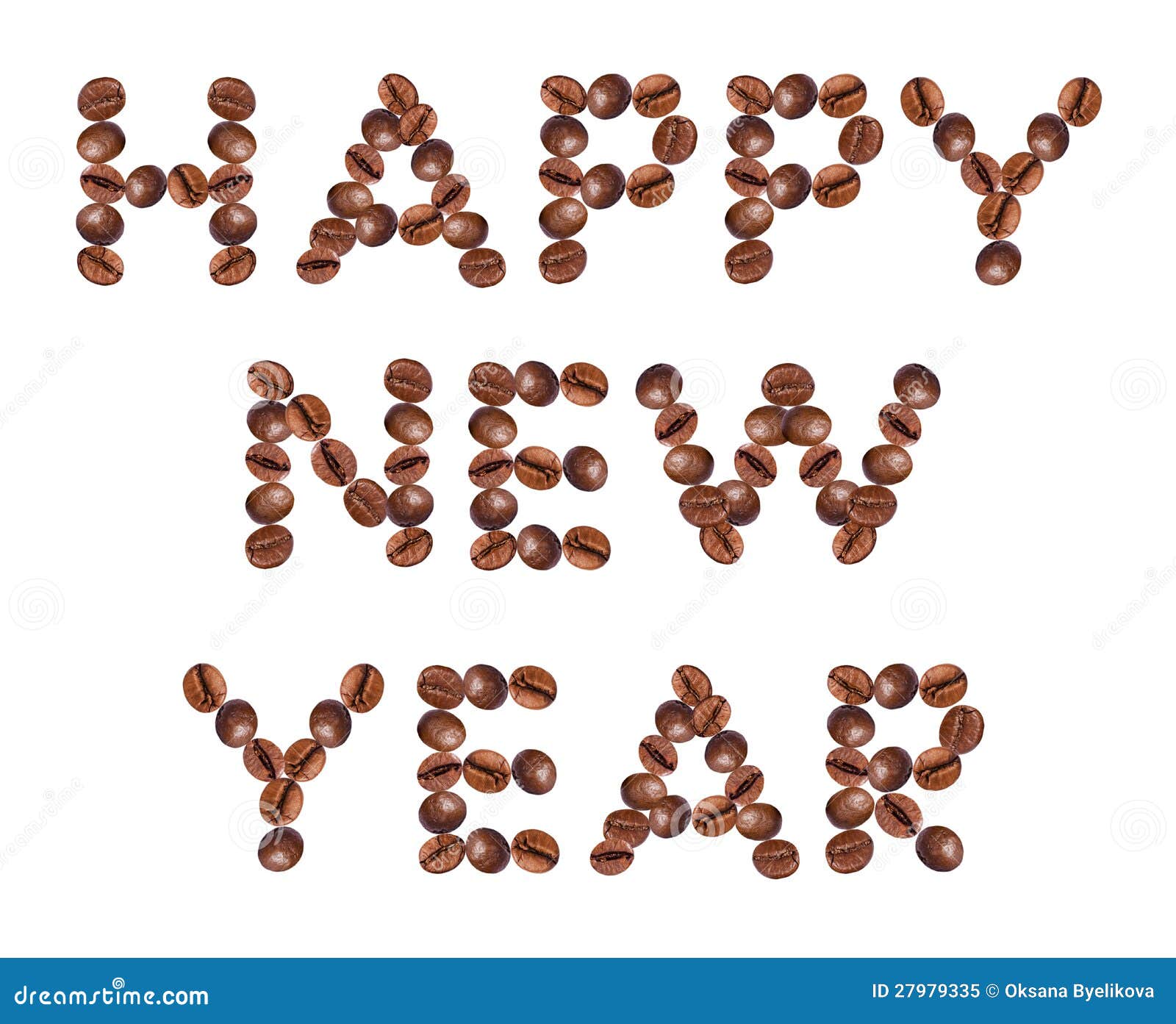 Happy New Year , Made of Beans Coffee Stock Image Image of gourmet
