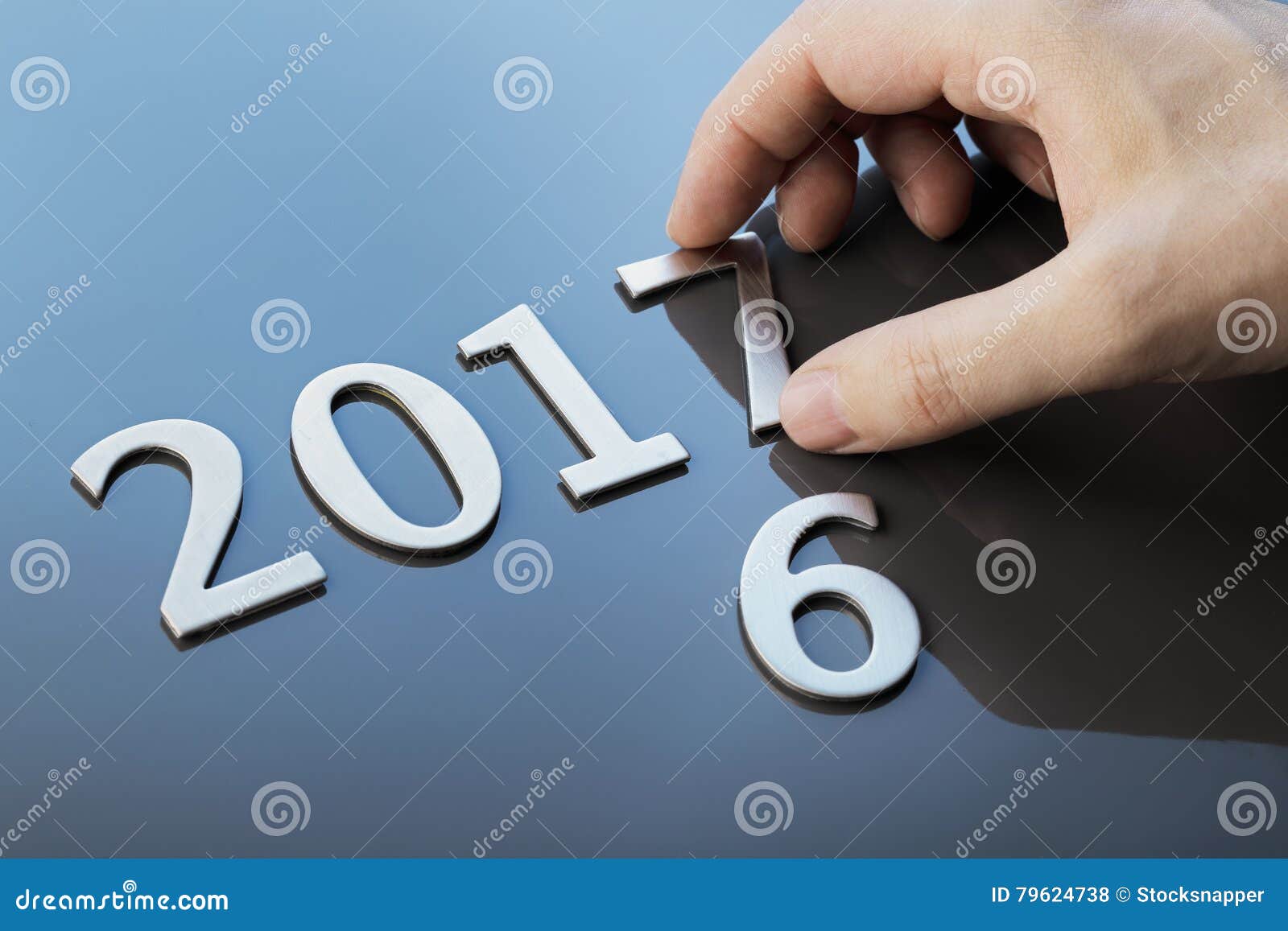 Happy New Year 2017 stock photo. Image of numbers, arranging - 79624738