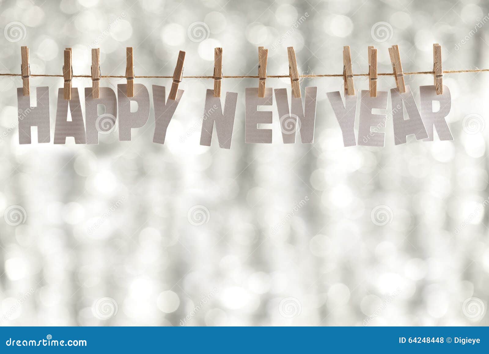 Happy New Year - Paper Letters Stock Photo - Image of party, decoration