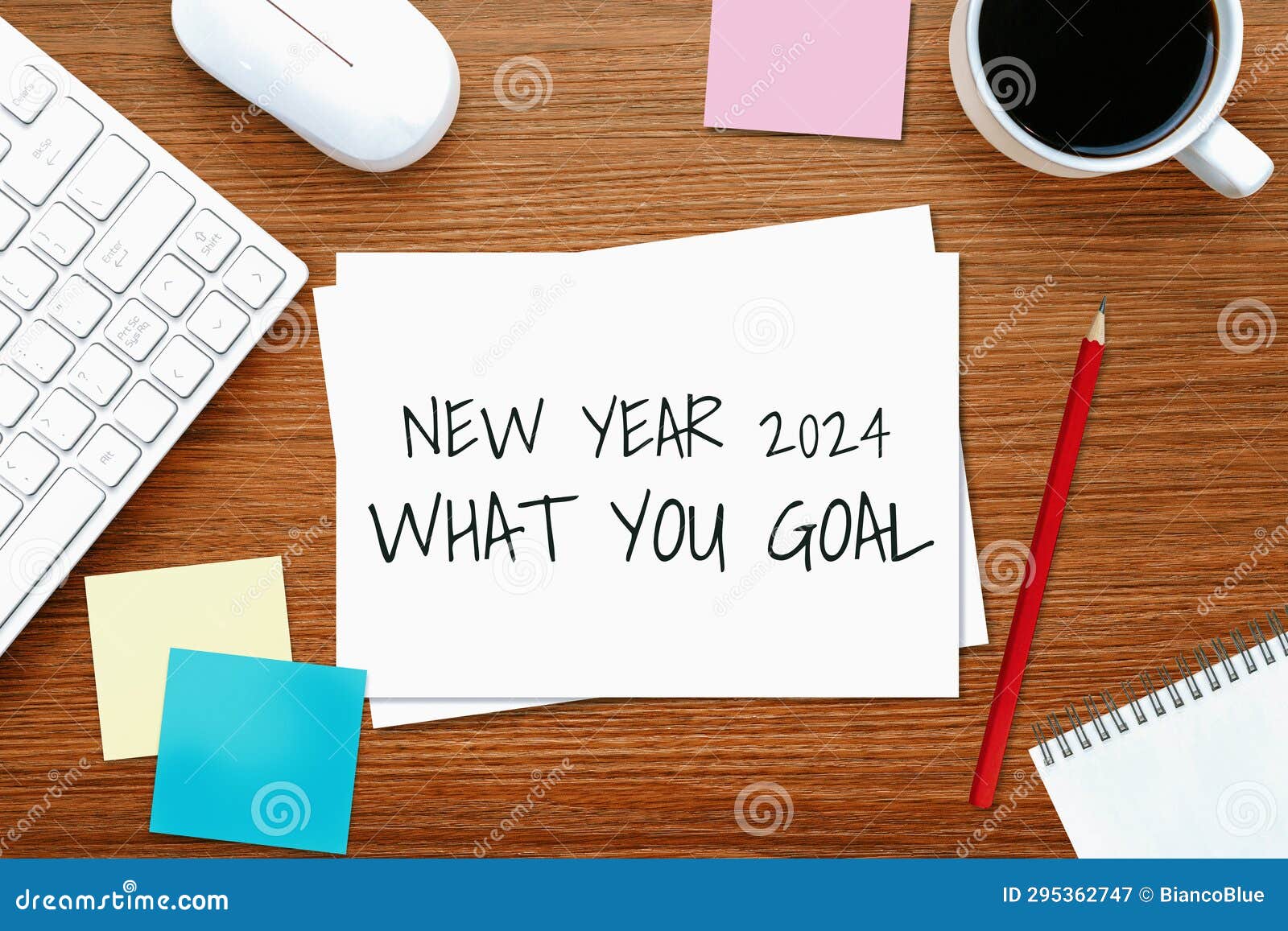2024 Happy New Year Resolution Goal List and Bliss Plans Setting Stock ...