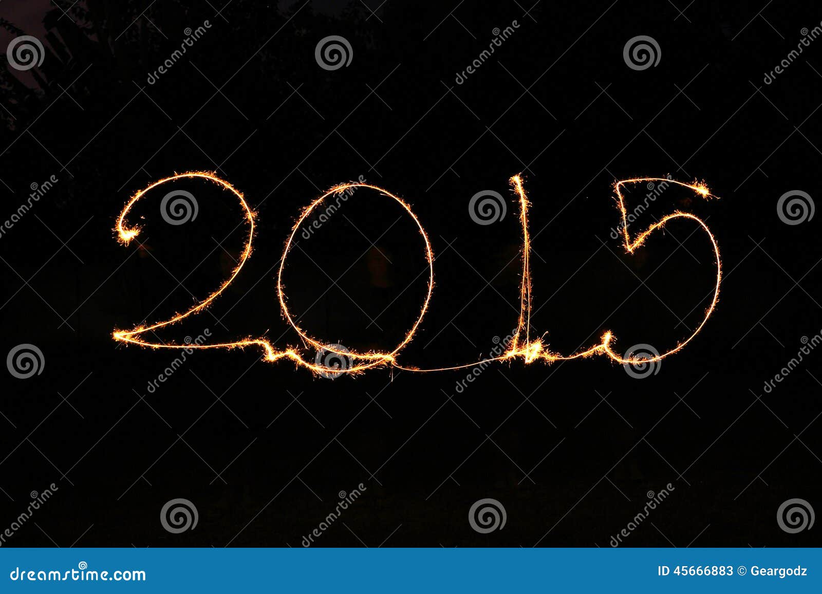 Happy New Year 2015 Sparkler Stock Image Image Of Festive