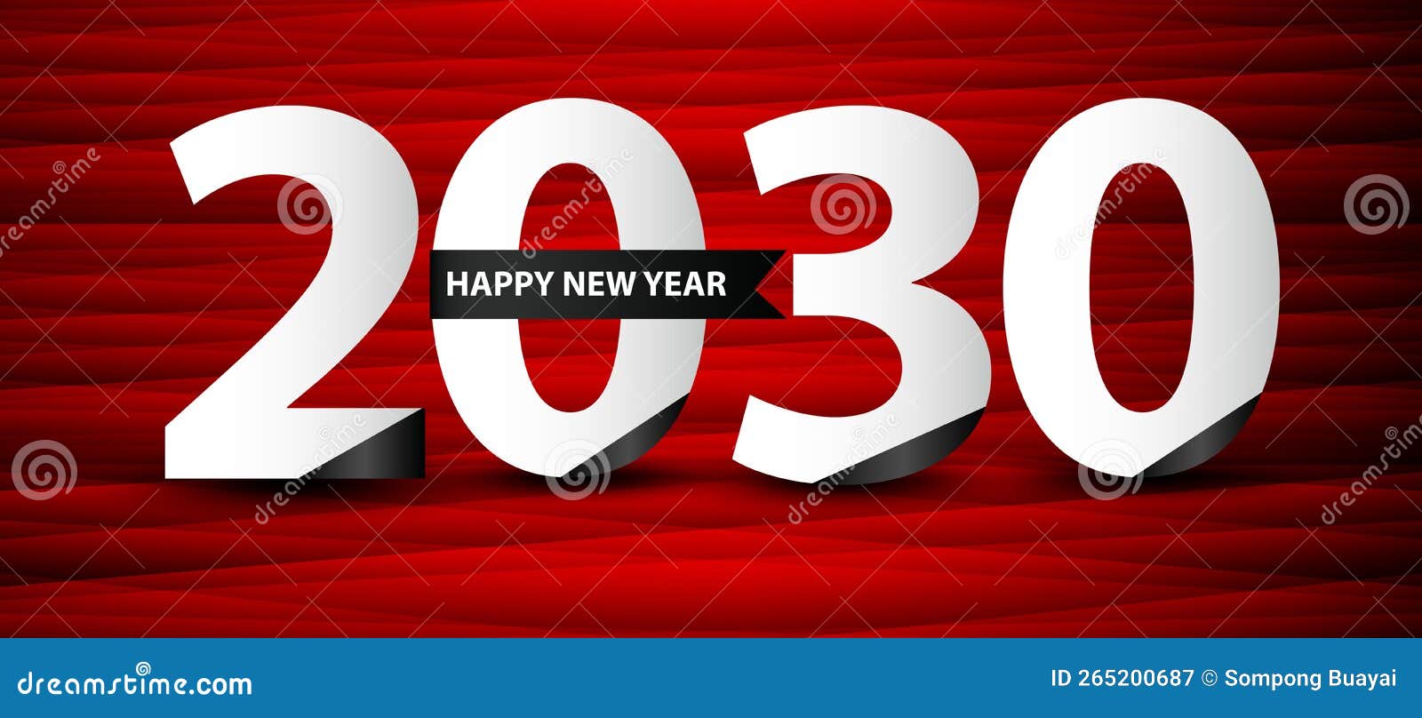 2030 Happy New Year Black Color Vector, 2030 Number Design, 2030 Year
