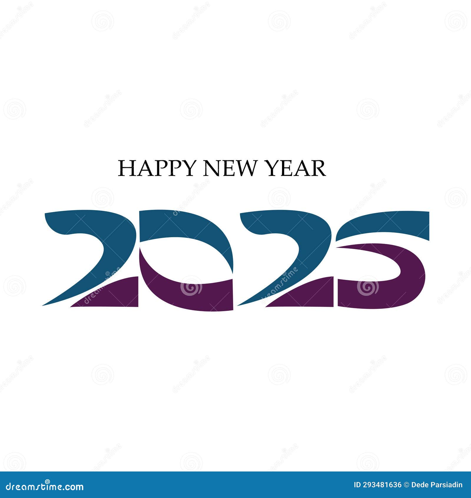 Happy New Year 2025 Text Design. Cover of Business Diary for 2025 with Wishes. Brochure Design