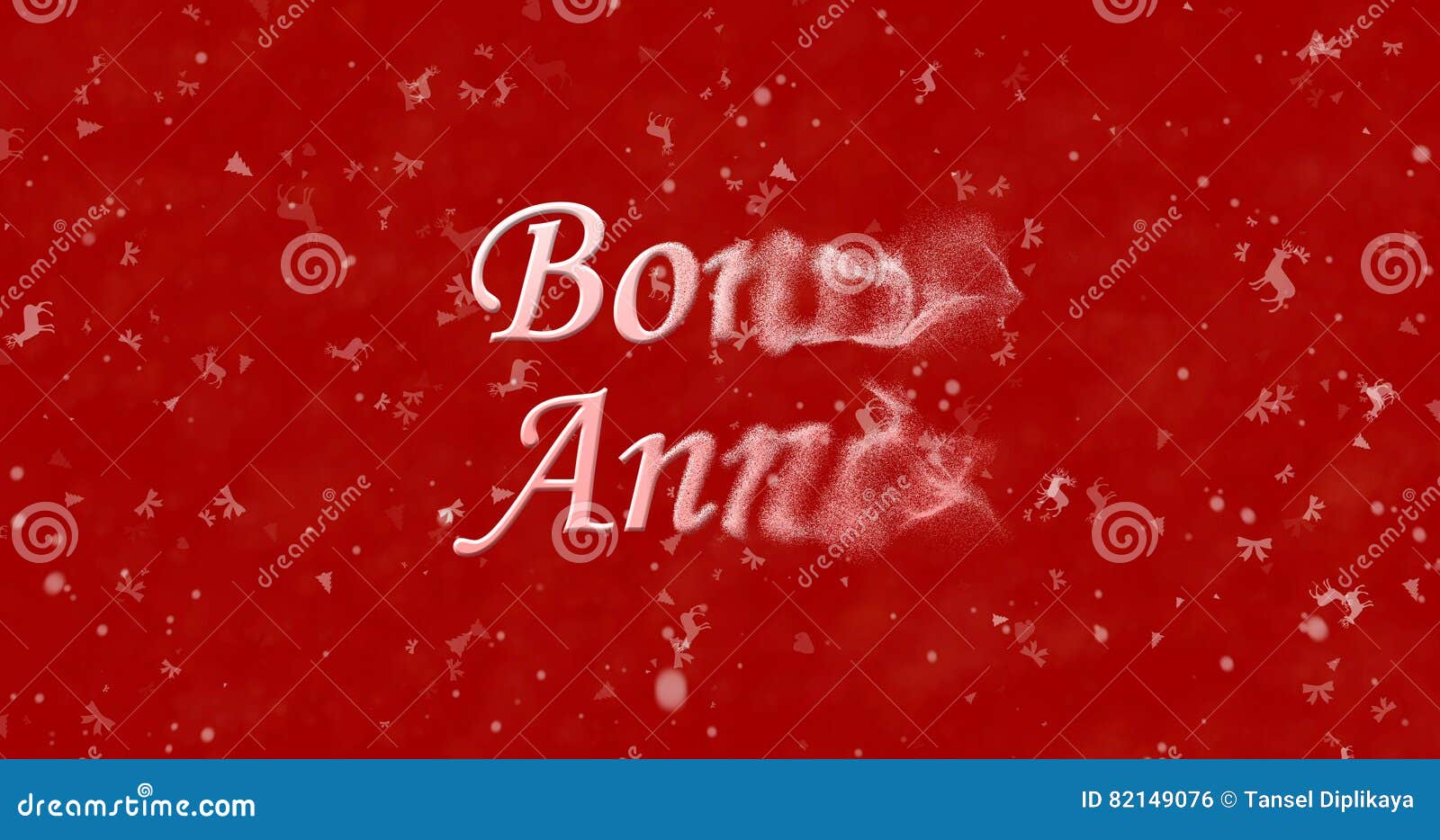 Happy New Year Text in French Stock Photo - Image of holiday ...