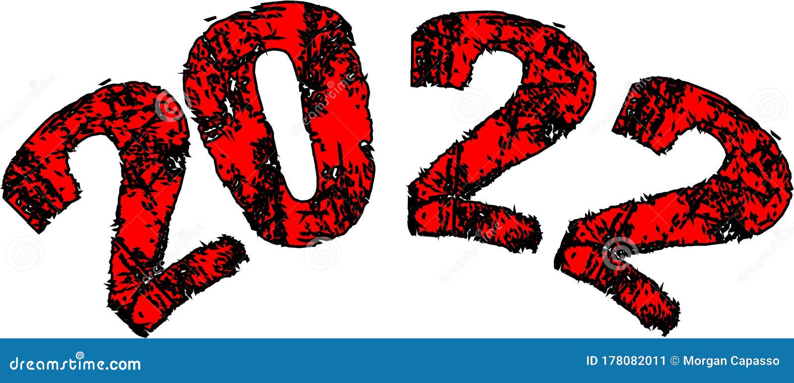Happy New Year 2022 Text Sign Illustration Stock Vector