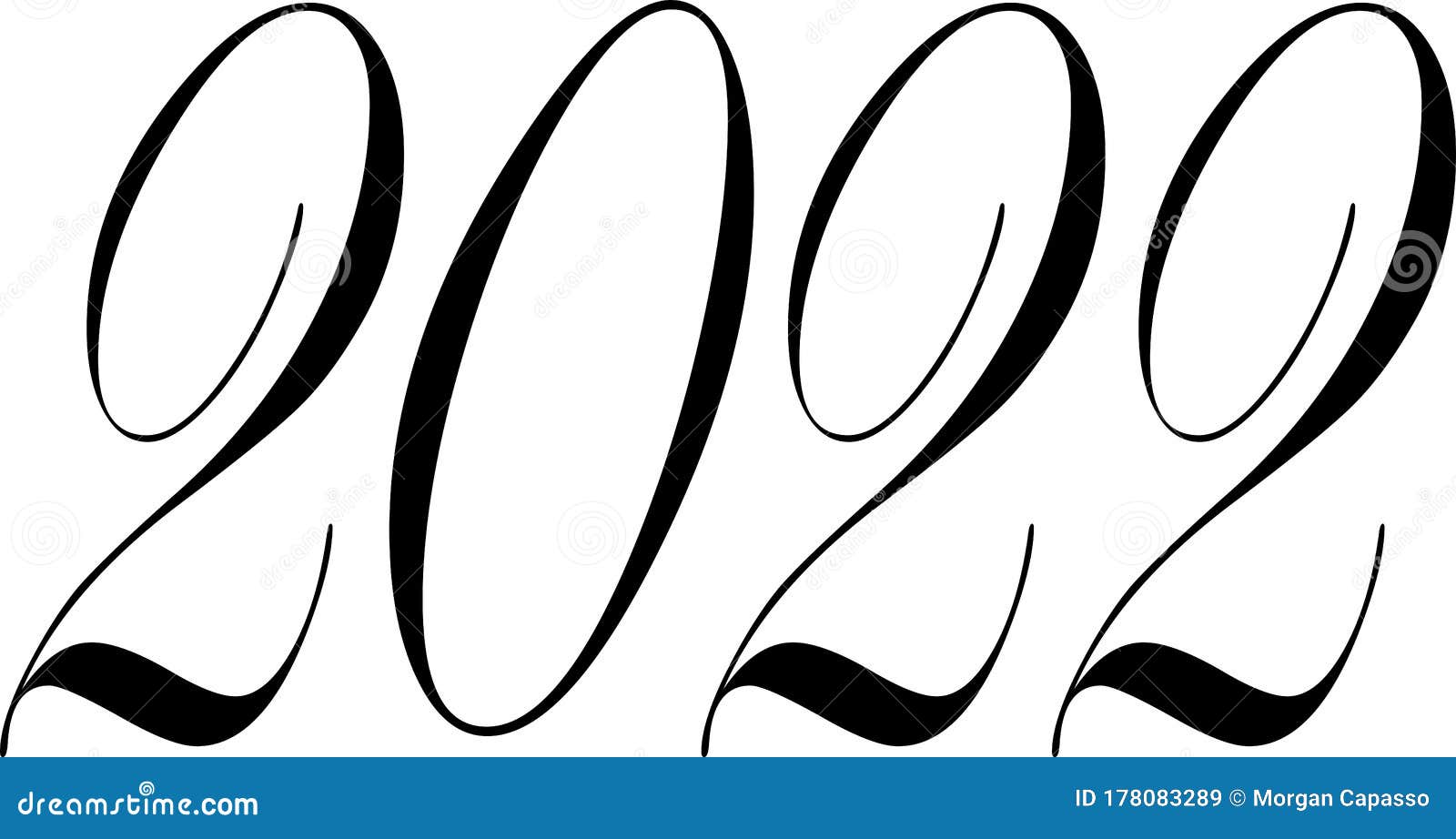 Happy New Year 2022 Text Sign Illustration Stock Vector - Illustration