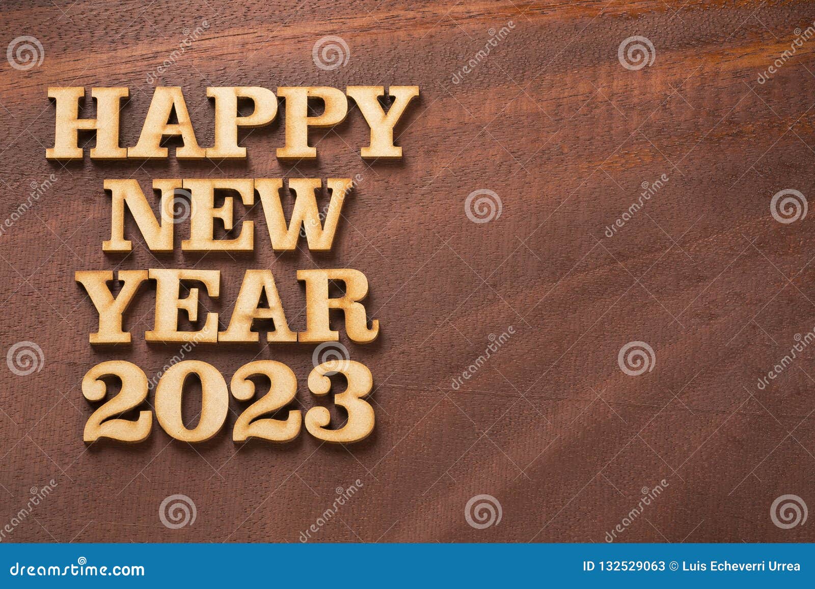 Happy New Year 2023 - Text Space Stock Image - Image of merry
