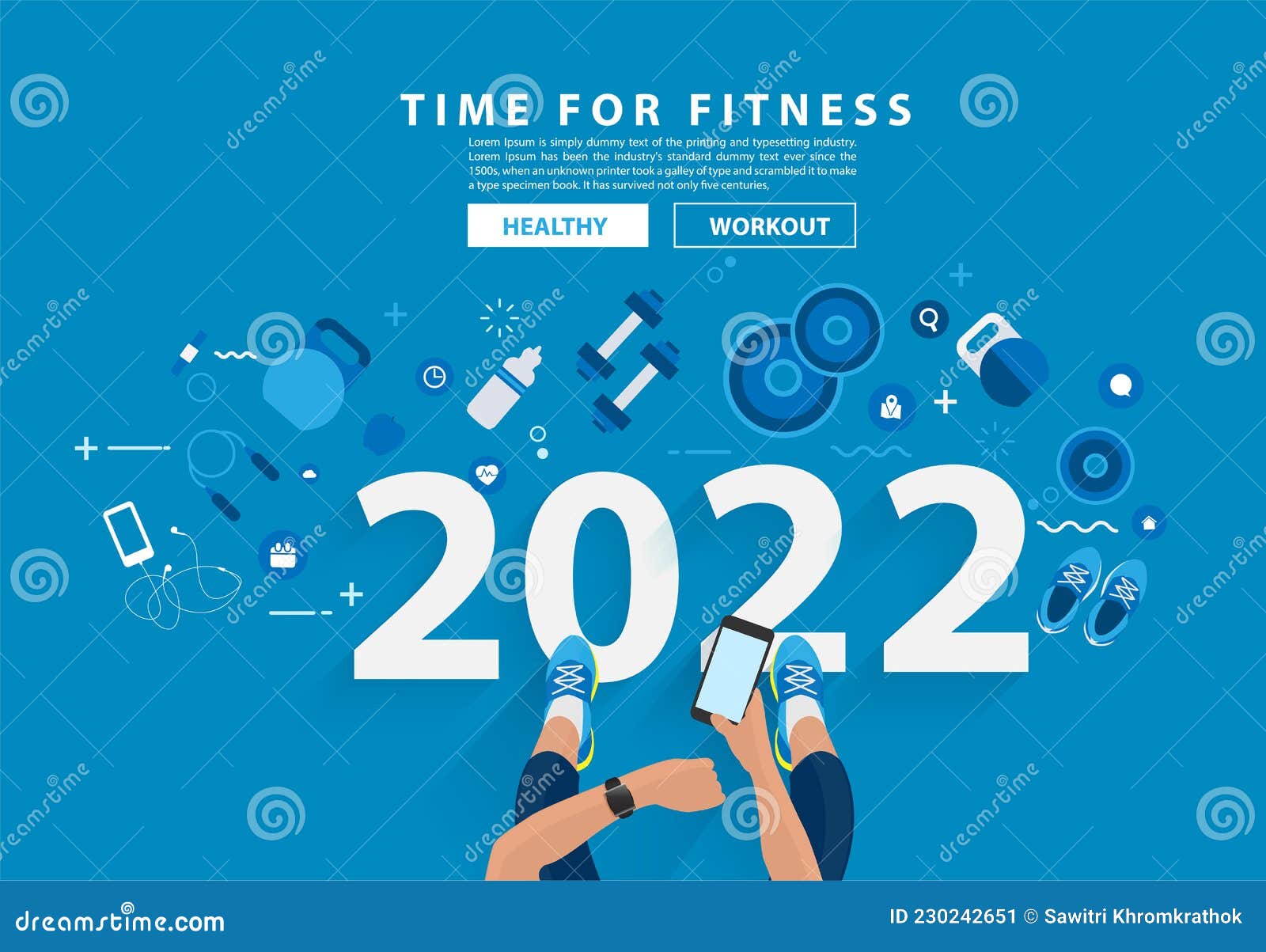 Happy New Year 2022 Time For Fitness In Gym Healthy Lifestyle Ideas