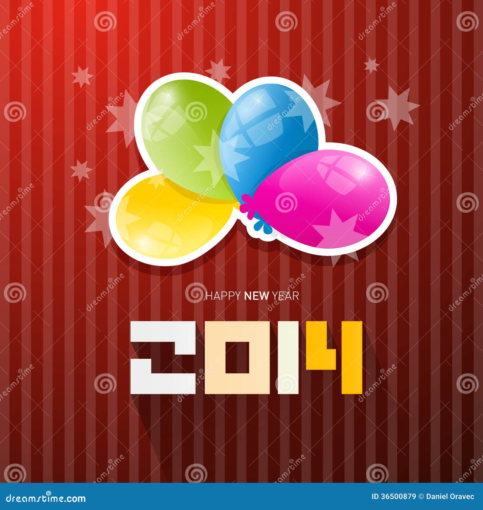 Happy New Year 2014 Title stock vector. Illustration of design - 36500879
