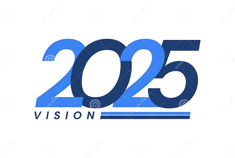 Happy New Year 2025. 2025 Vision Modern Design for Calendar, Greeting