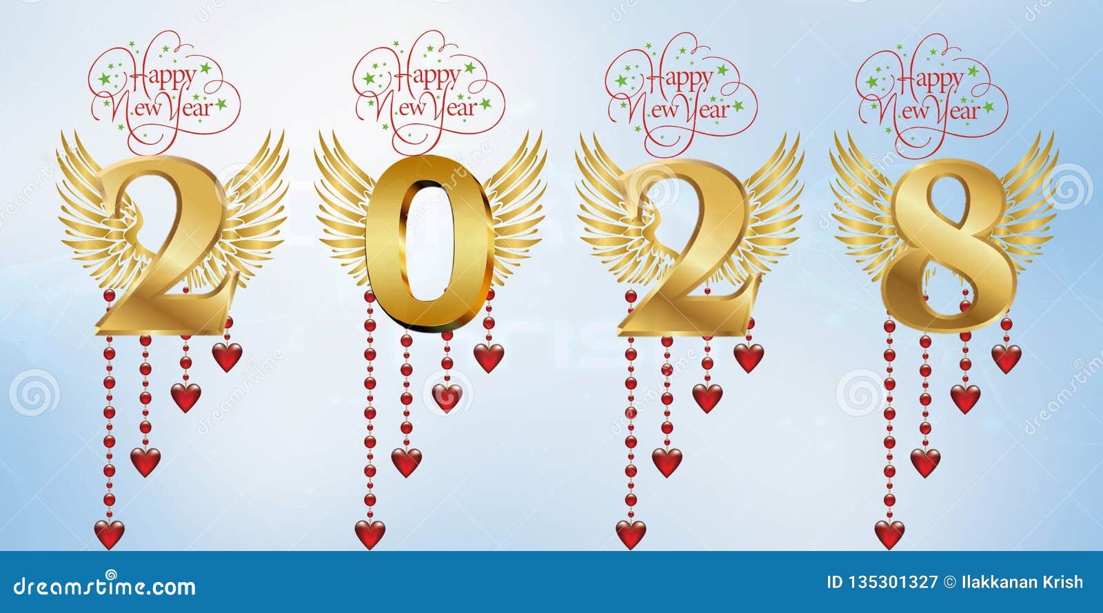 Happy New year 2028 stock illustration. Illustration of bring 135301327