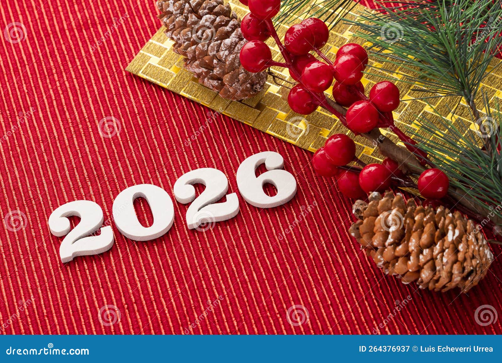 Happy New Year 2026 In White Letters On Red Background Royalty-Free ...