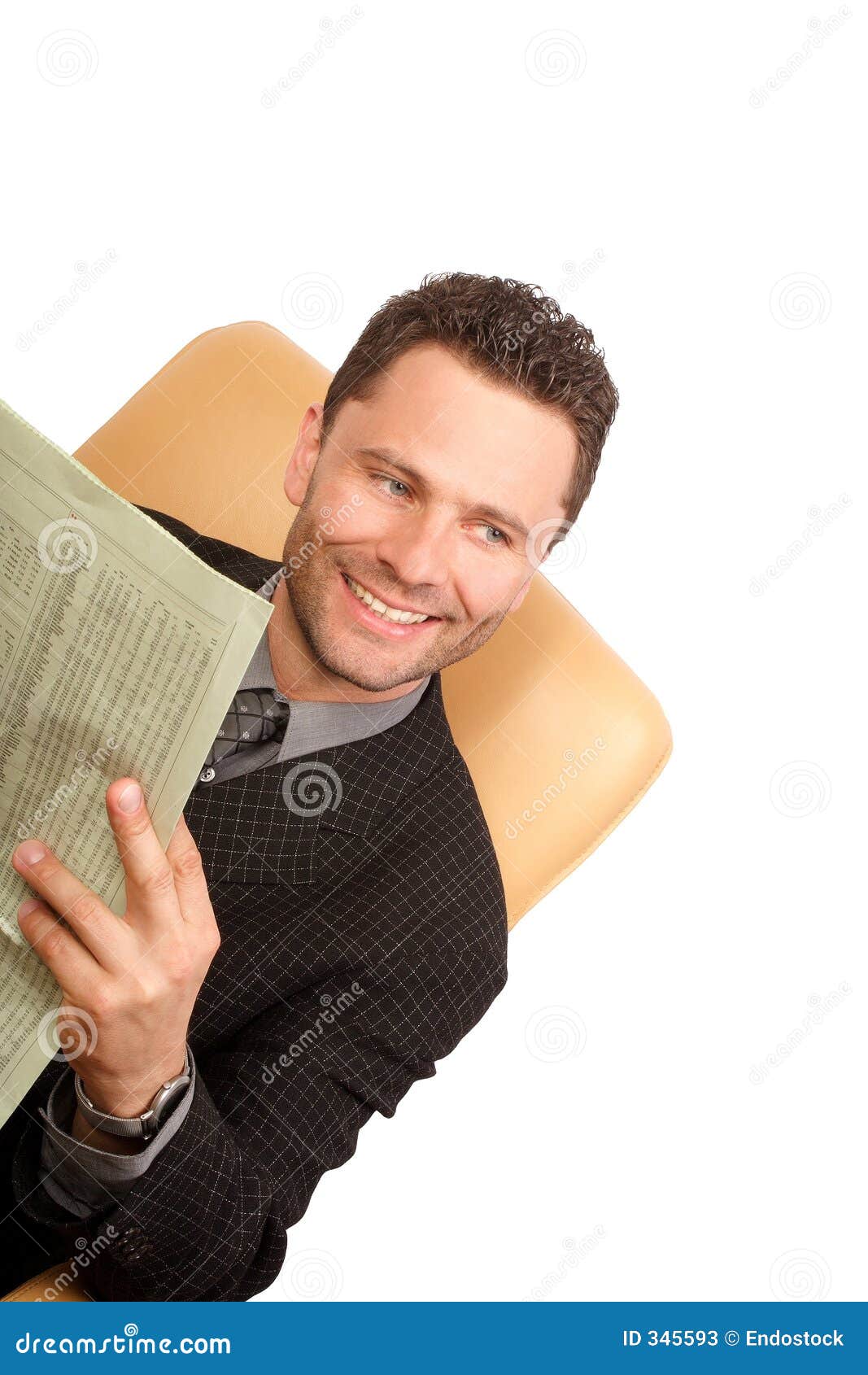 happy news happy business man