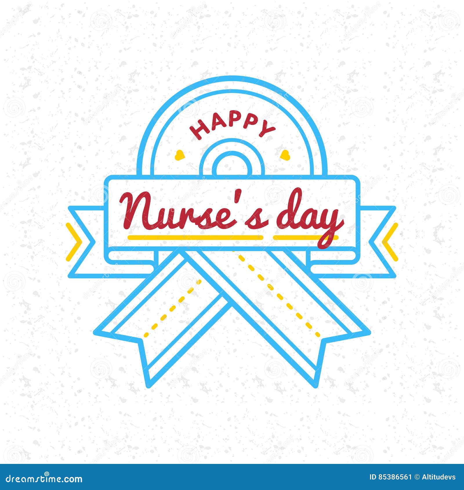 Happy Nurses Day Greeting Emblem Stock Vector - Illustration of ...