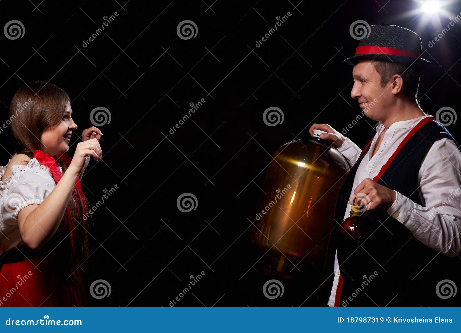 Girl with beer keg-watch and download