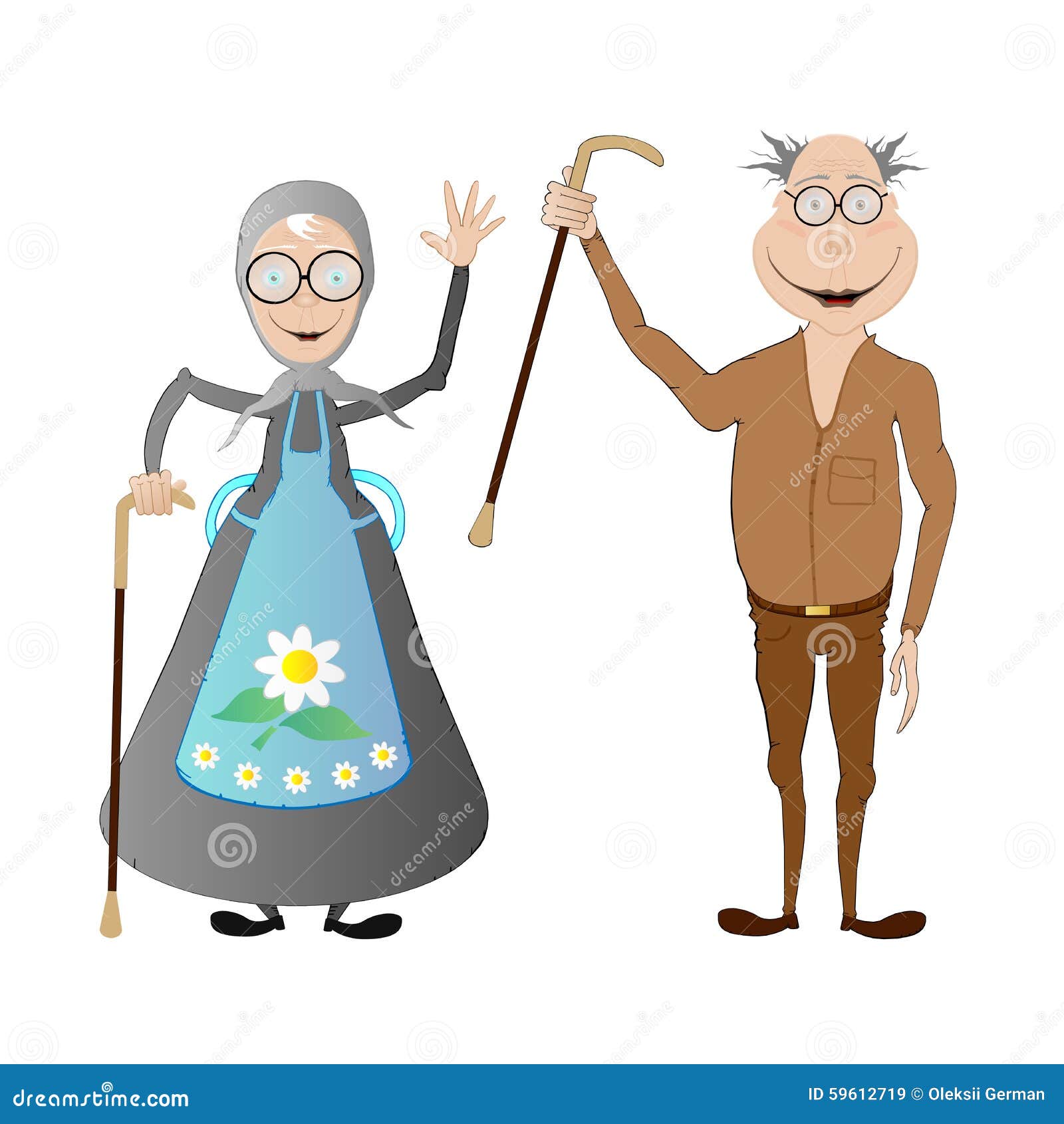 Happy old age stock vector. Illustration of creative - 59612719