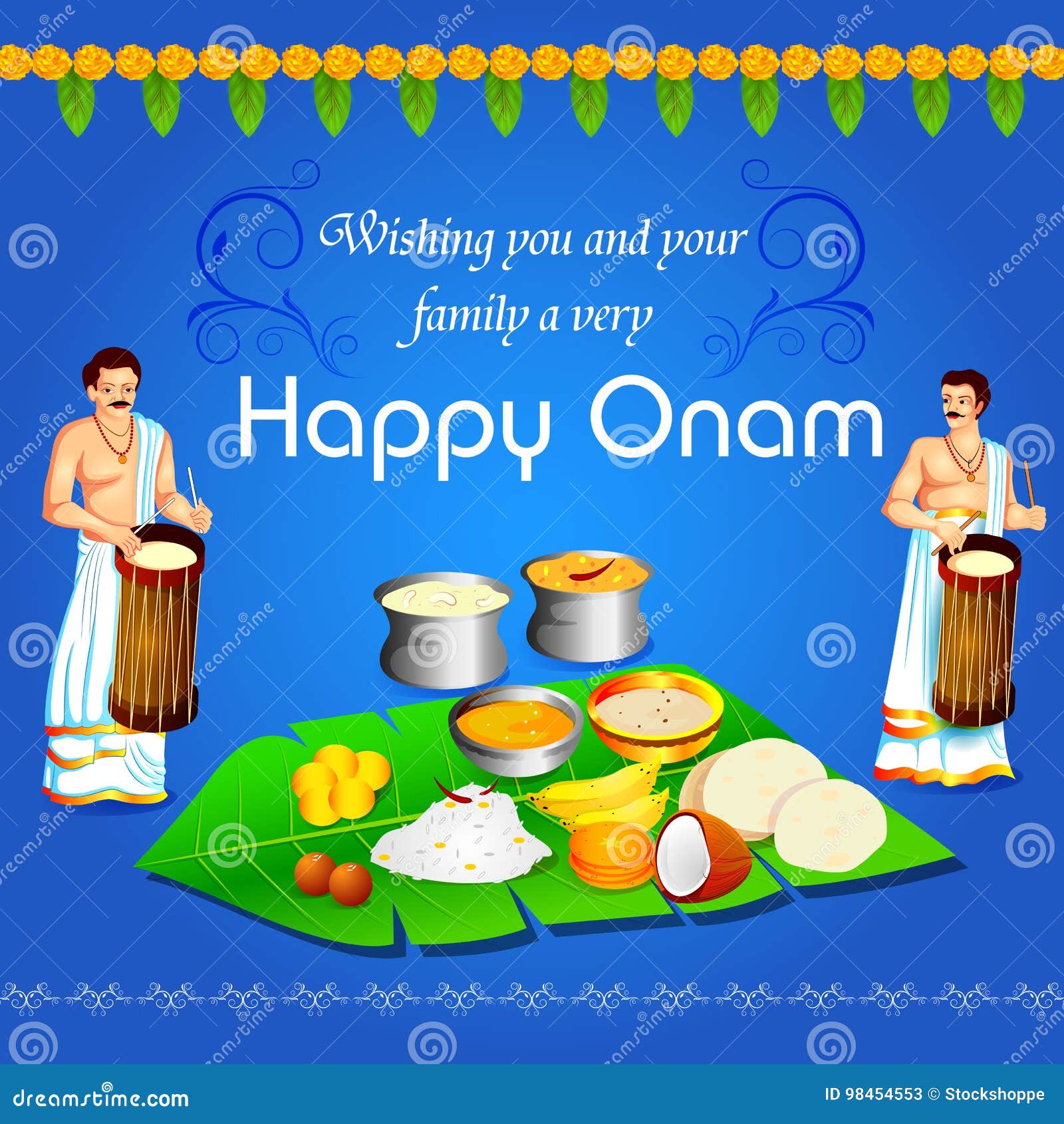 Happy Onam Festival Background of Kerala Stock Vector - Illustration of kerala, festival: 98454553 Happy Onam Festival Background of Kerala Stock Vector - Illustration of kerala, festival: 98454553