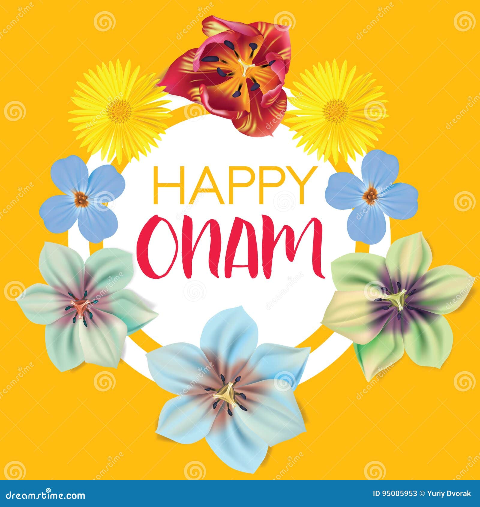 Happy Onam. Flower Greetings for South Indian Festival Onam Stock ...