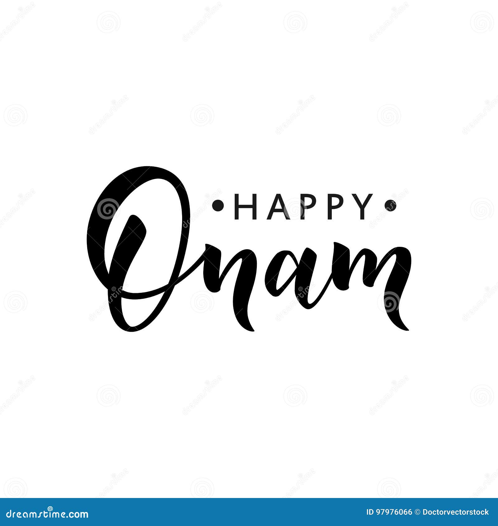 Happy Onam Greeting Lettering. Ink Typography Phrase for Indian Festival  Stock Vector - Illustration of card, hinduism: 97976066