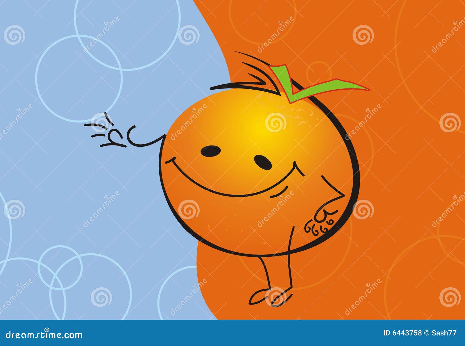 Happy orange man stock vector. Illustration of figure 6443758