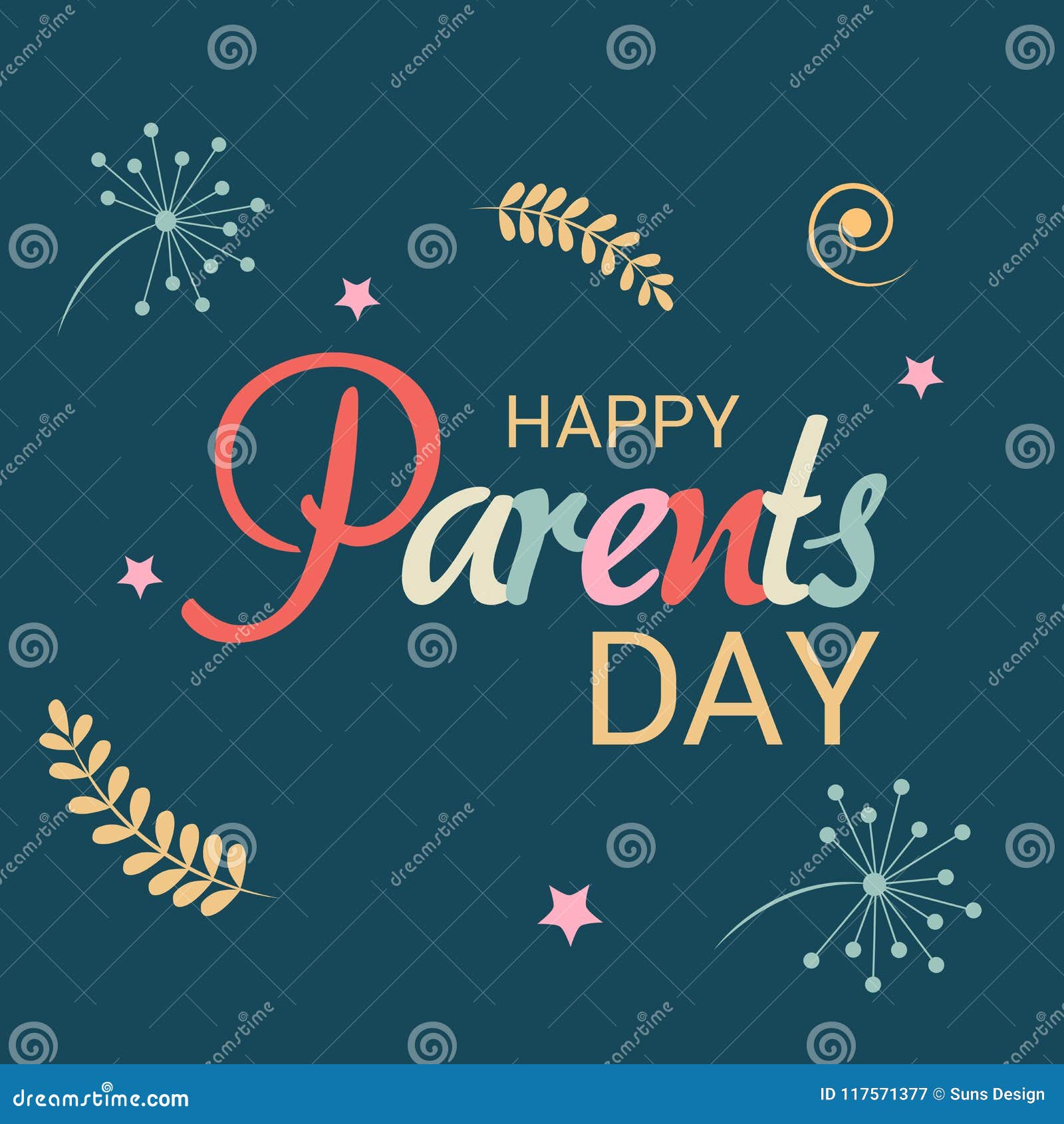 Happy Parents Day. Illustration 117571377 - Megapixl