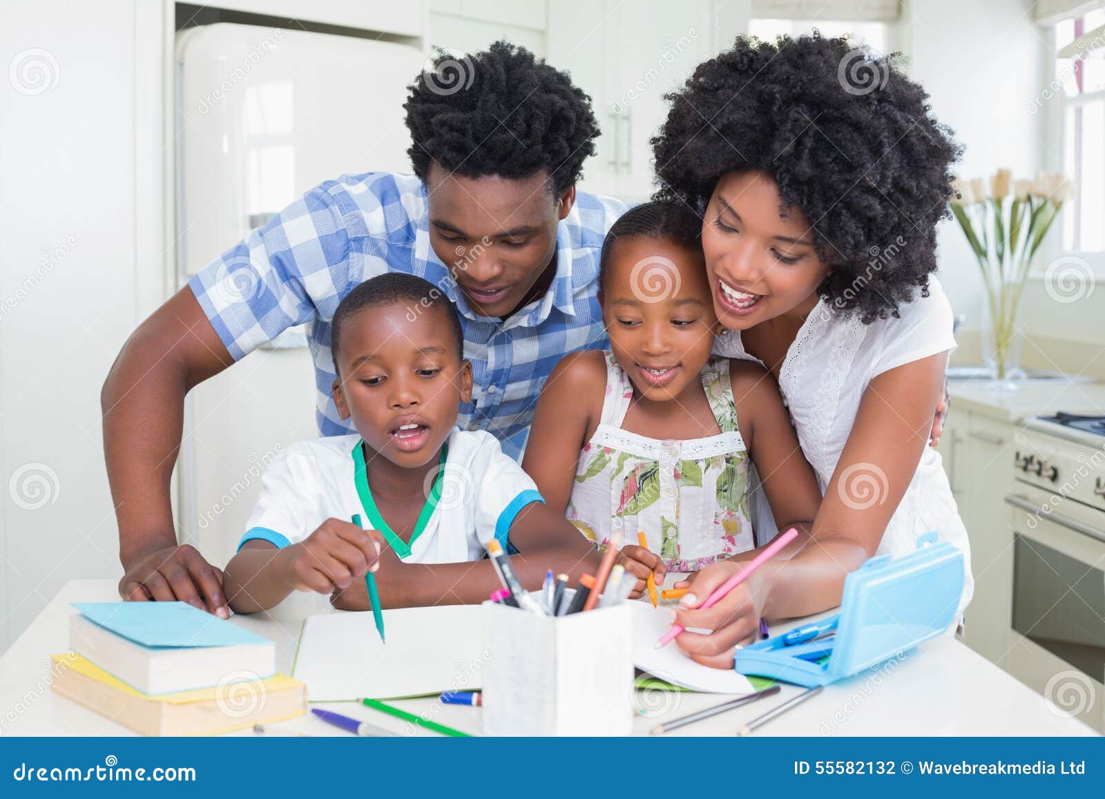 Helping with homework at home