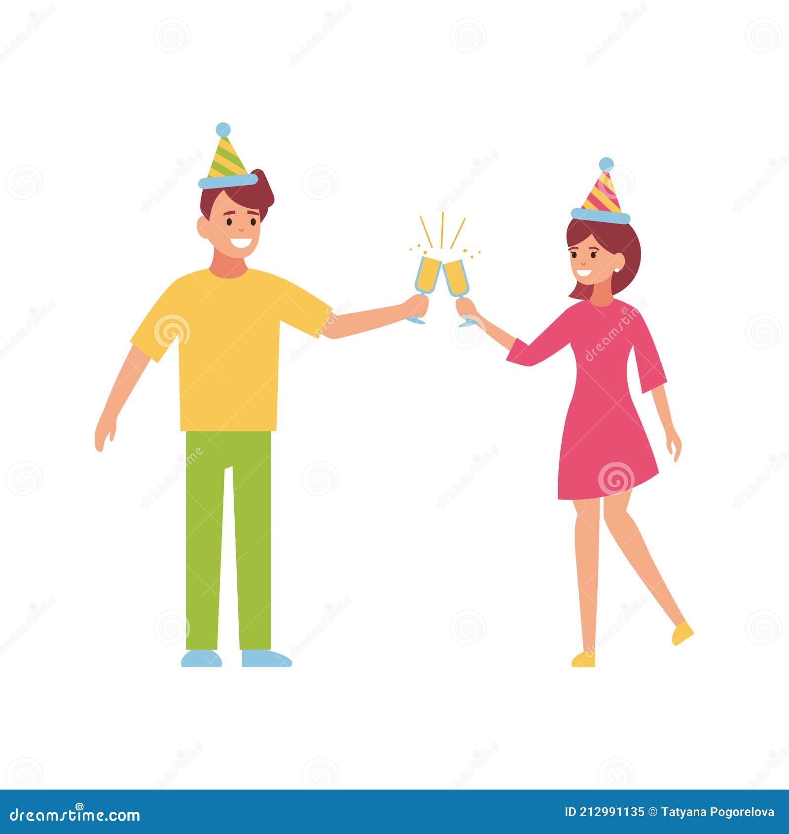 Happy People at the Party. Celebration Stock Vector - Illustration of ...