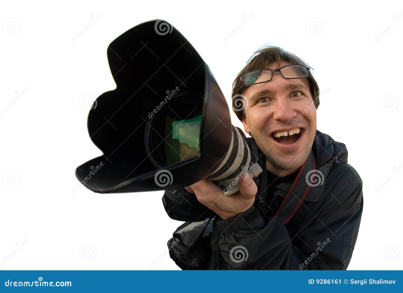 Happy photographer stock image. Image of back, photograph 9286161
