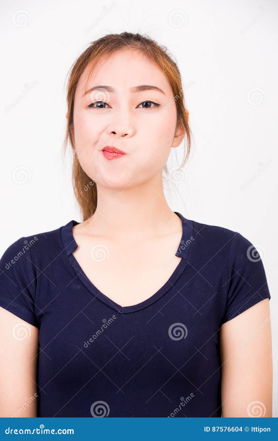 Happy Playful Young Woman stock photo. Image of attractive - 87576604