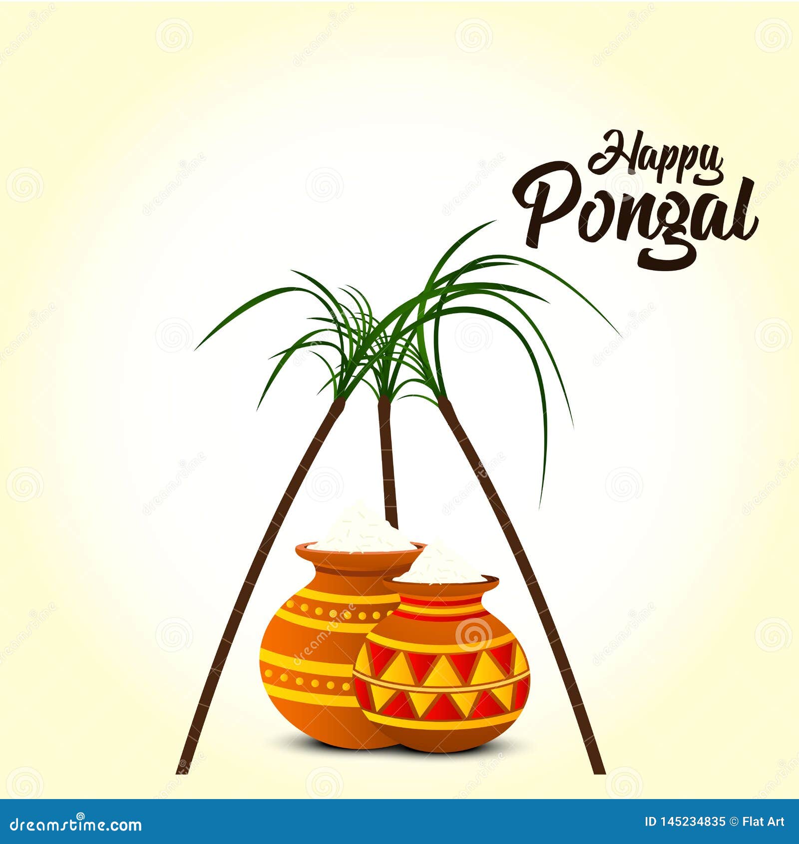 Happy Pongal Festival Background - Vector Stock Vector - Illustration of  greeting, ethnic: 145234835