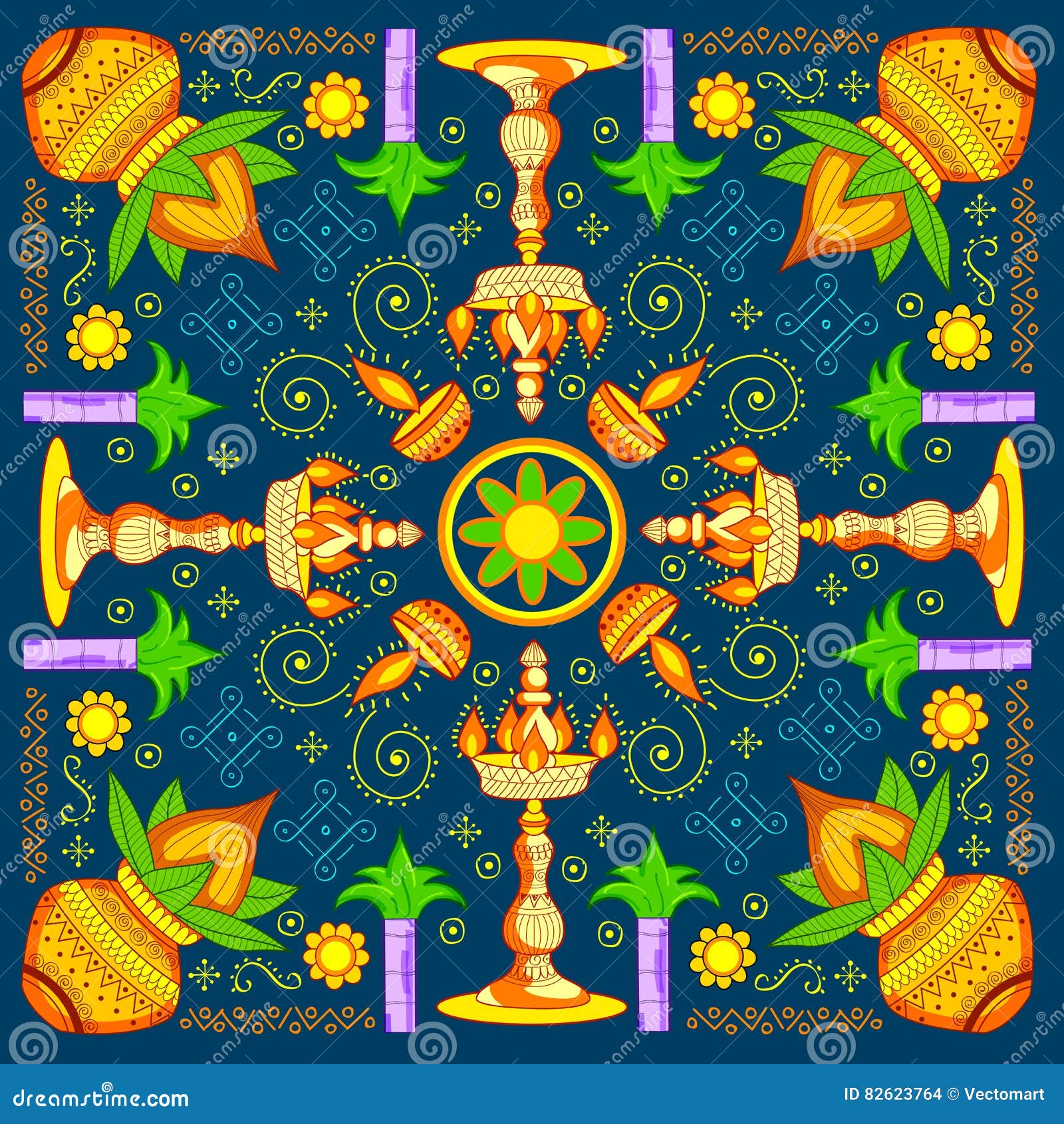 happy pongal greeting background