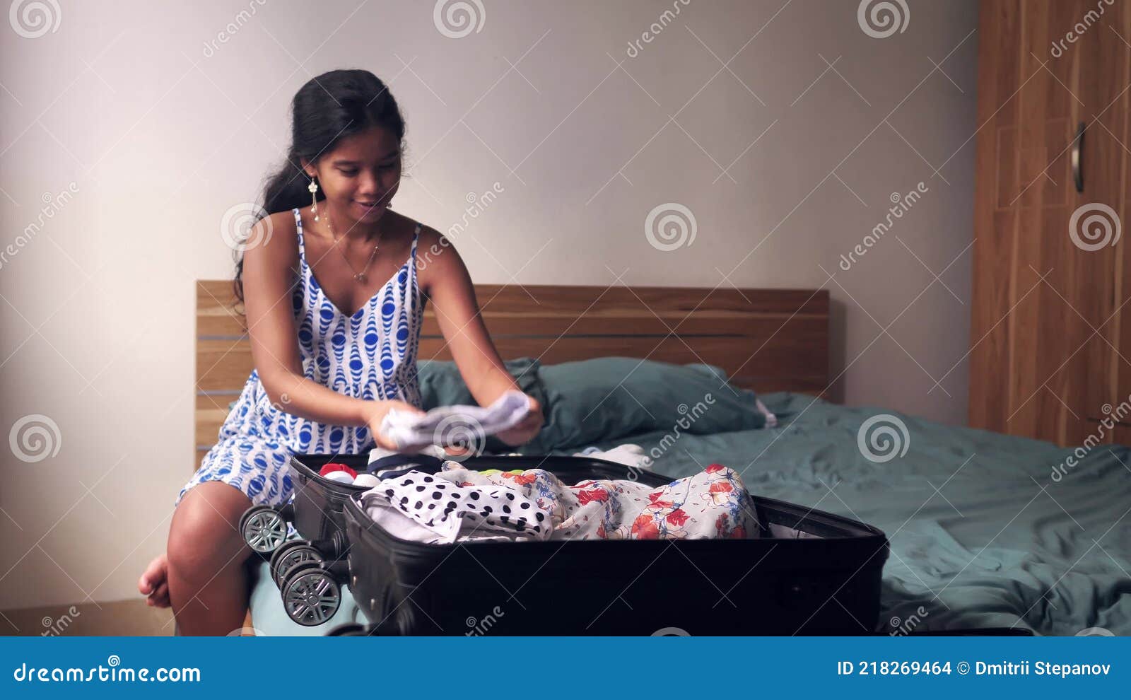 Folding Shirt Asian Woman Folding