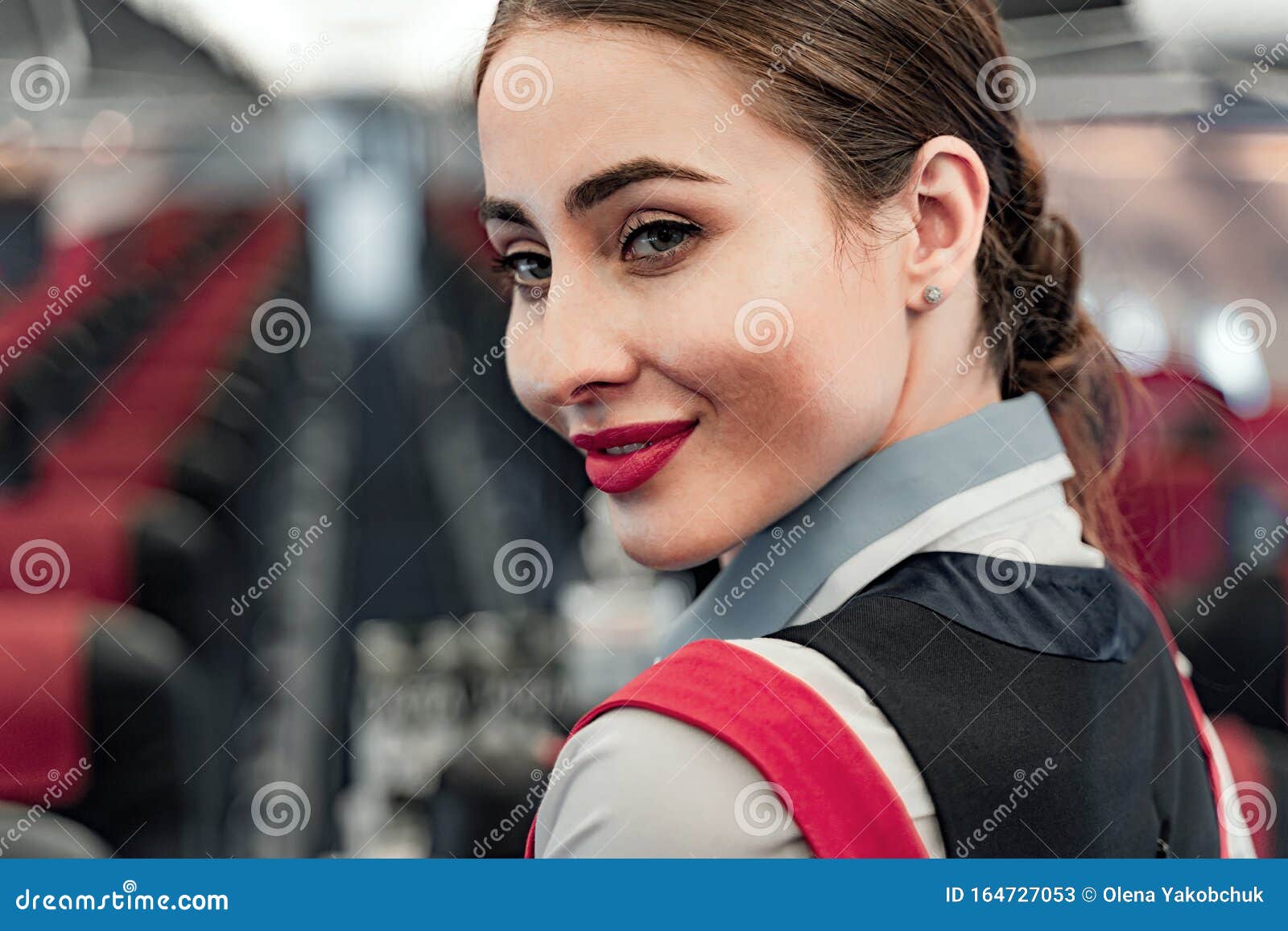 Happy Pretty Stewardess is Posing at Camera Stock Image - Image of transportation, plane: 164727053 Happy Pretty Stewardess is Posing at Camera Stock Image - Image of transportation, plane: 164727053