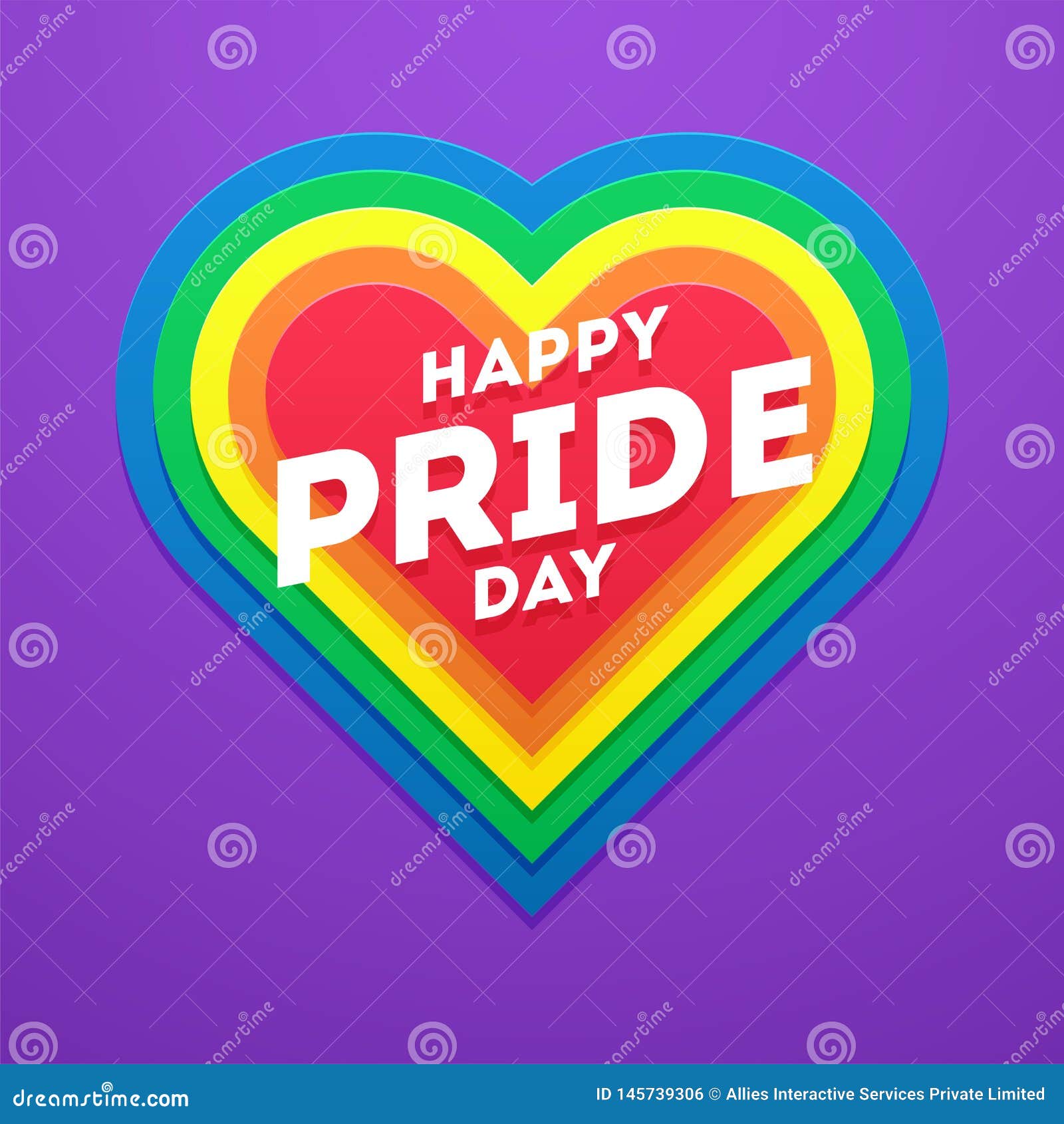 Happy Pride Month Rainbow Monoline Calligraphy Banner Vector Illustration