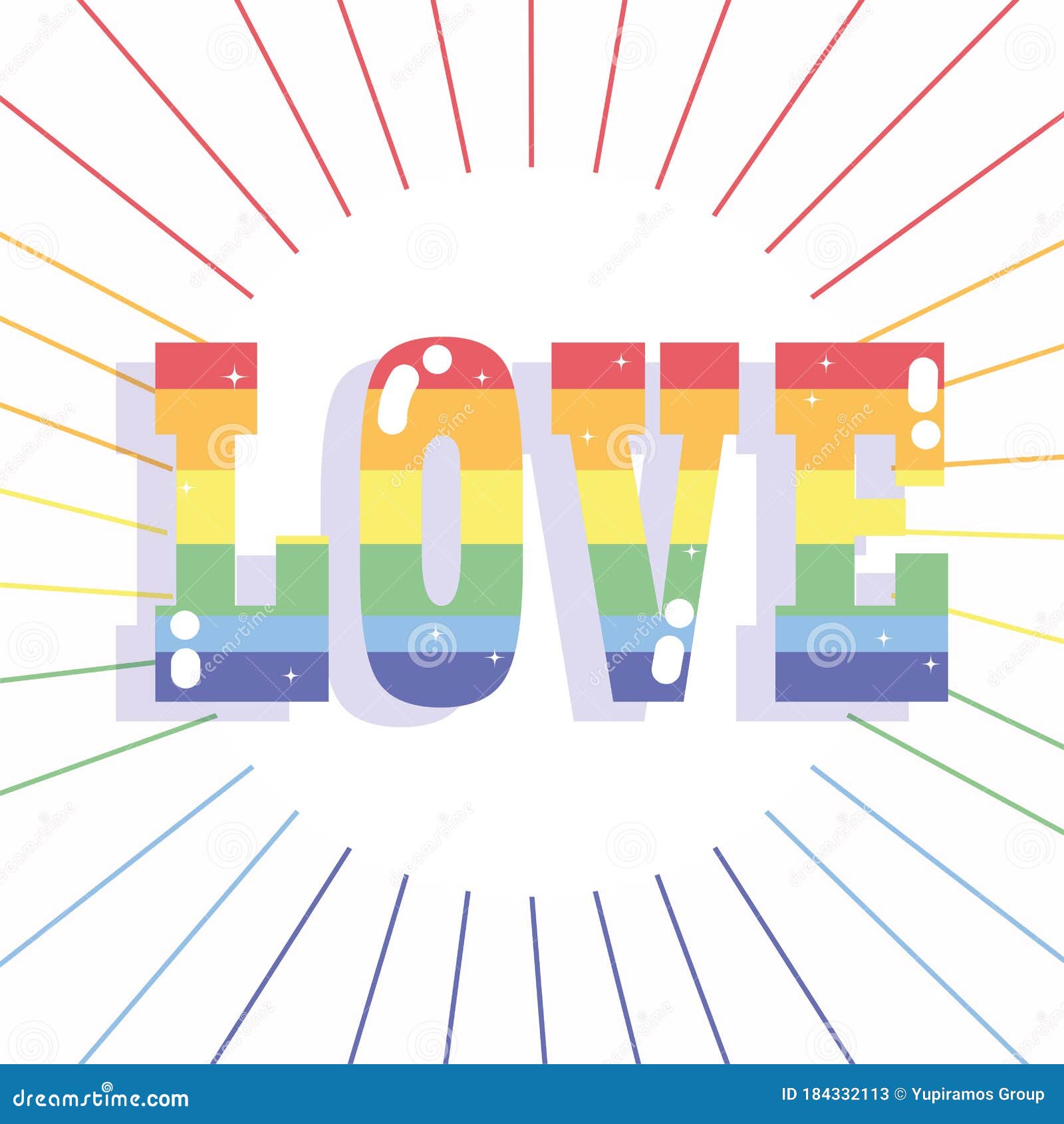 Happy Pride Day, Rainbow Love Lettering LGBT Community Stock Vector ...