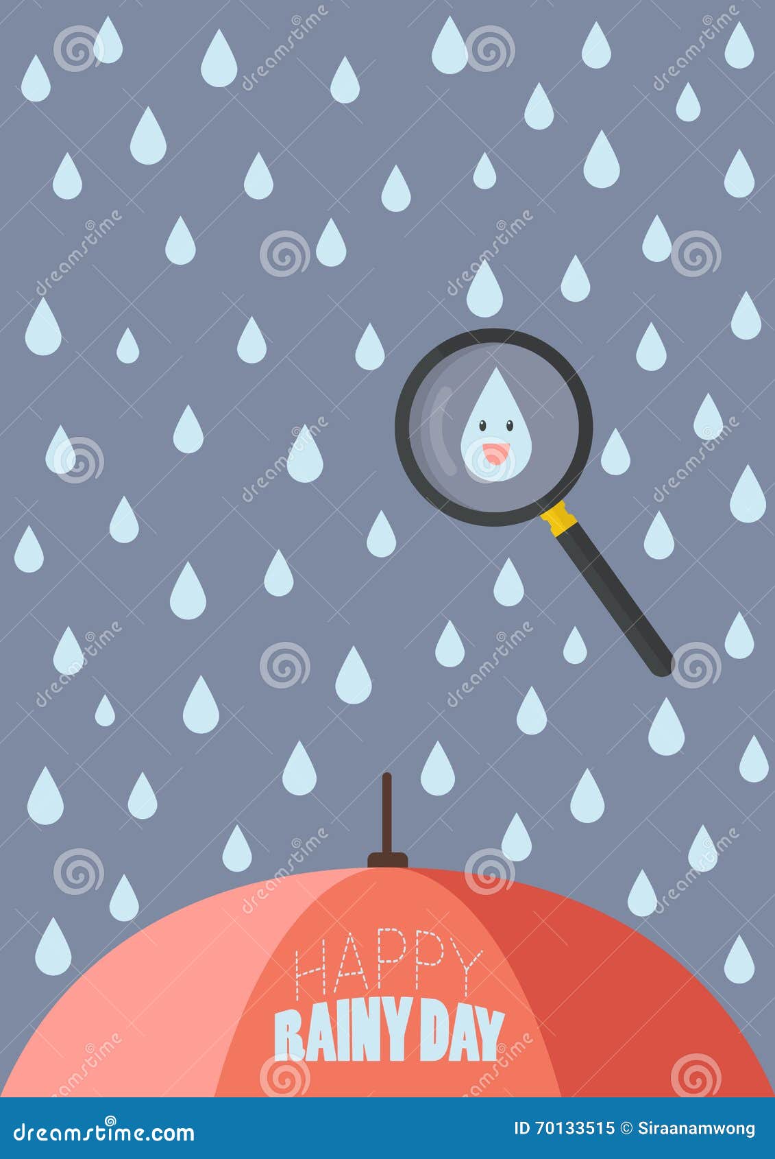 Happy rainy day stock vector. Illustration of happy, backdrop ...