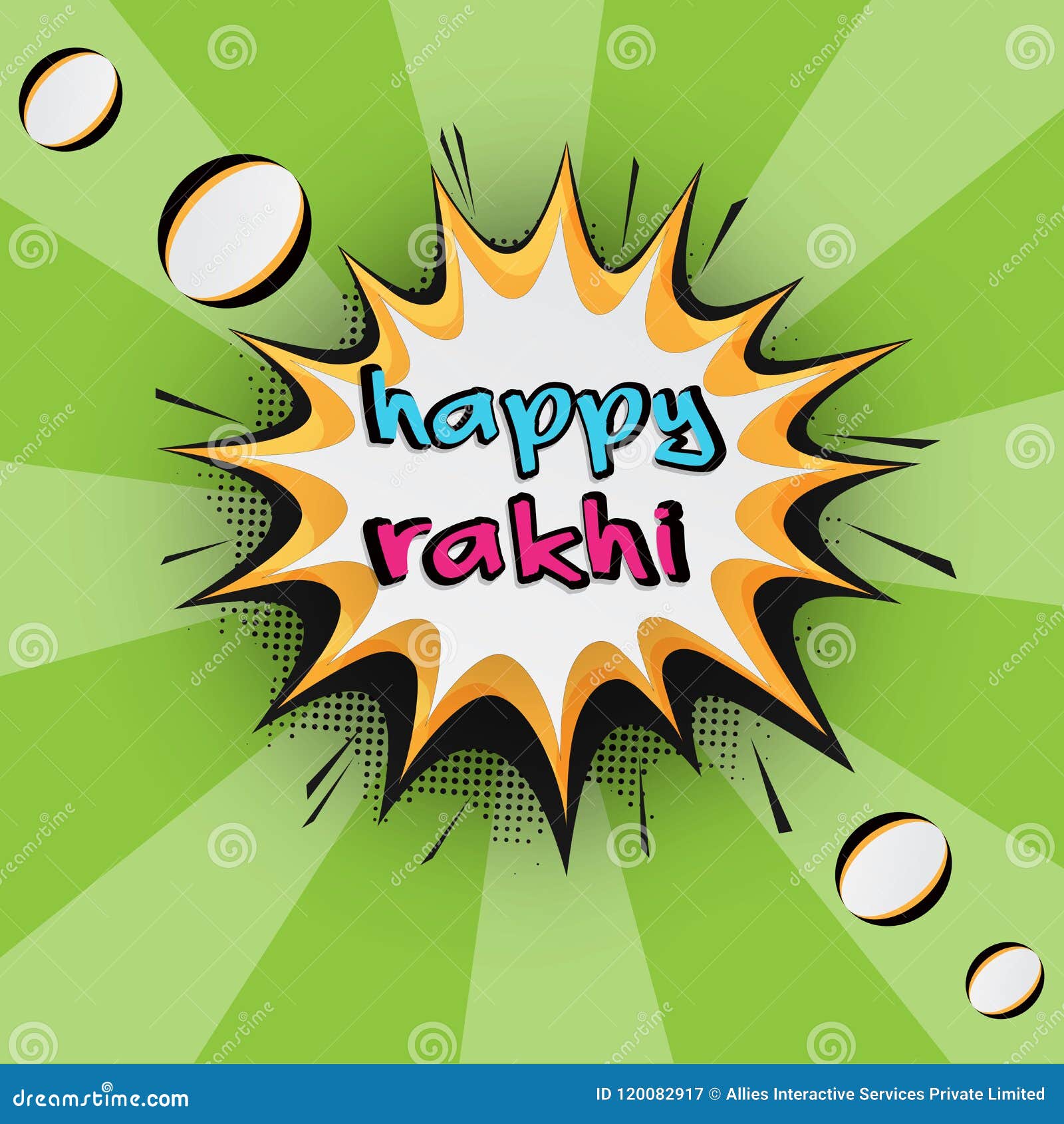 Happy Rakhi Text on Pop Art Background for Raksha Bandhan Concept ...