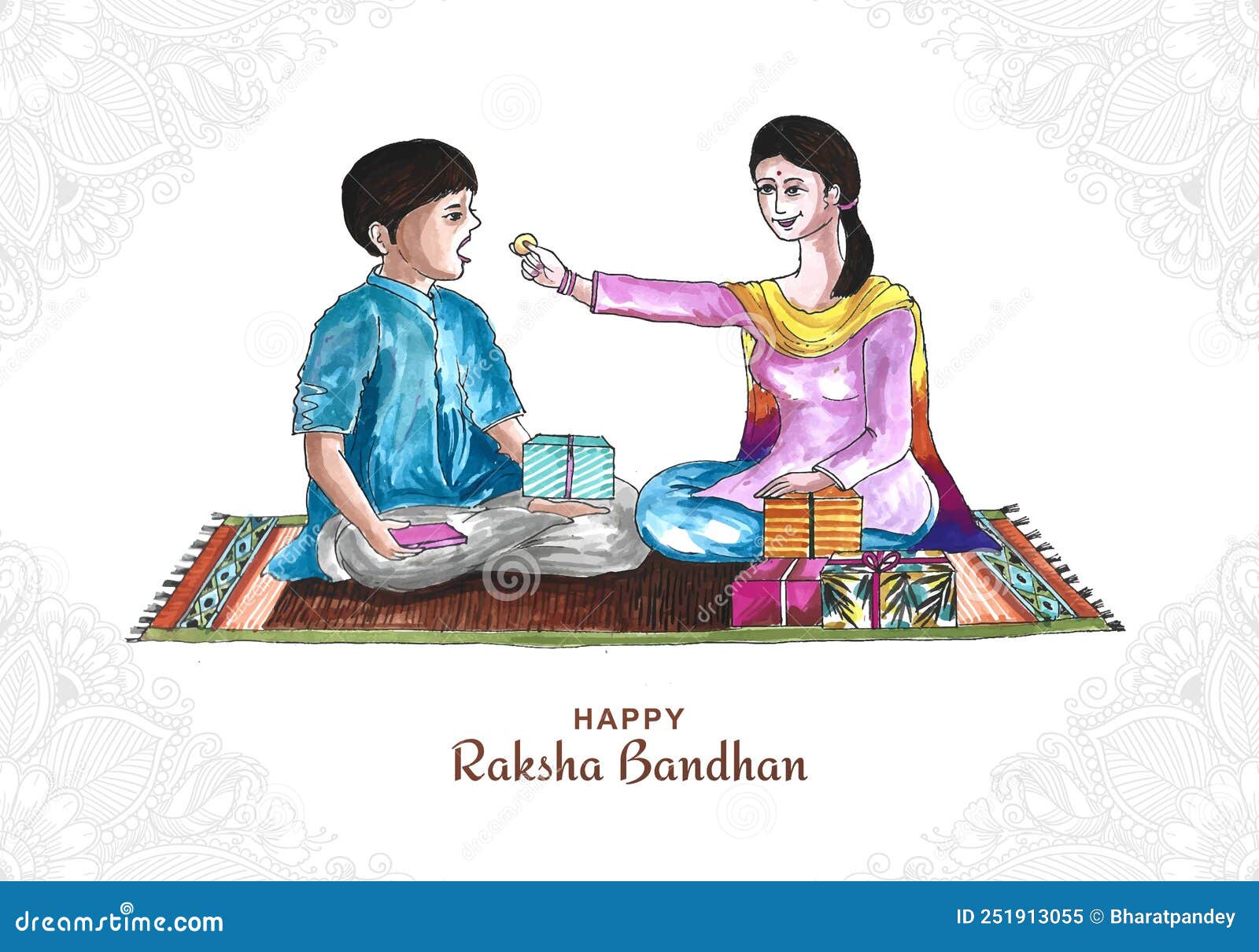 How to Draw Raksha Bandhan Scenery | Raksha bandhan Drawing for beginners -  YouTube