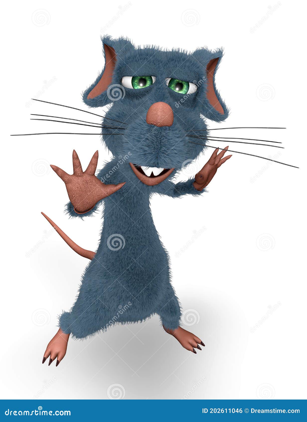 Happy Rat - 3D Illustration Animated Cartoon Character Stock Illustration -  Illustration of animation, cute: 202611046