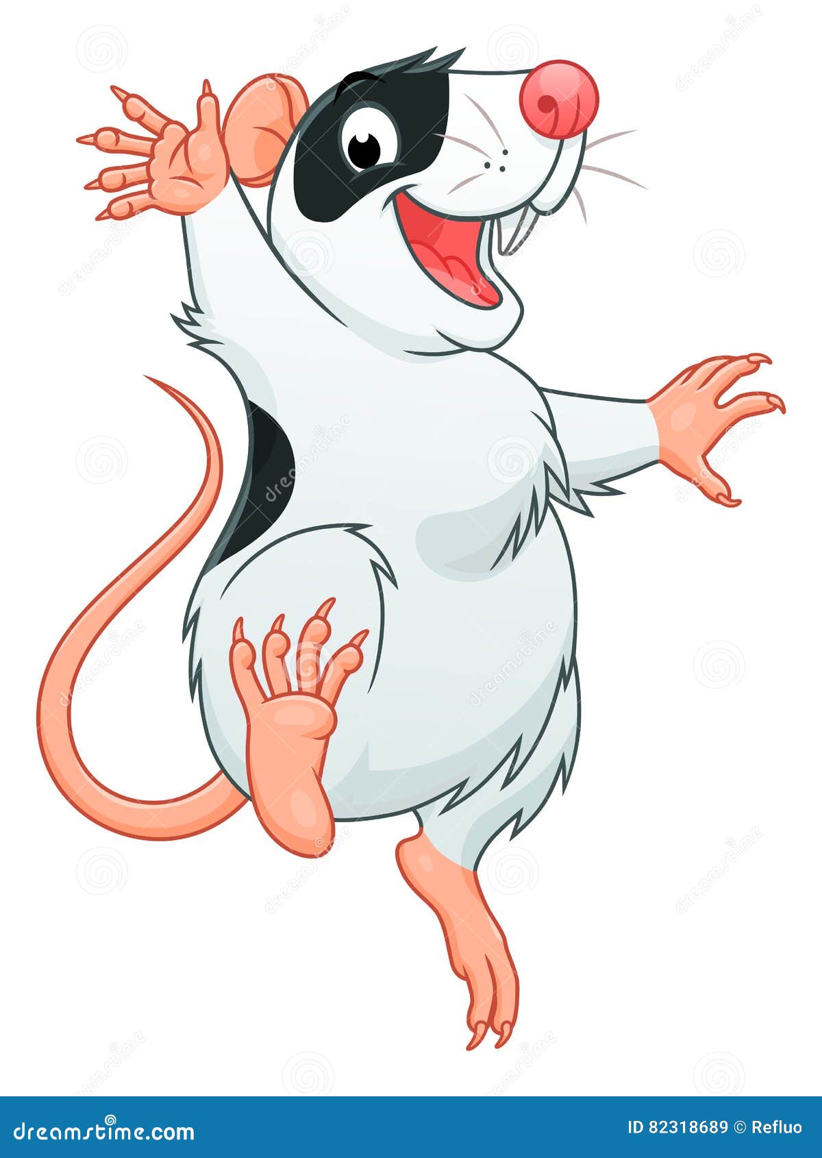 Happy rat pet stock vector. Illustration of cartoon, happy - 82318689