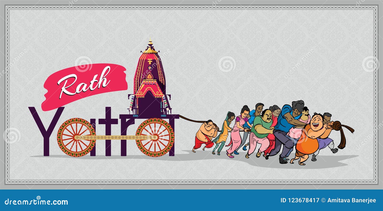 Happy Rath Yatra Festival in India Stock Illustration - Illustration of  subhadra, happy: 123678417