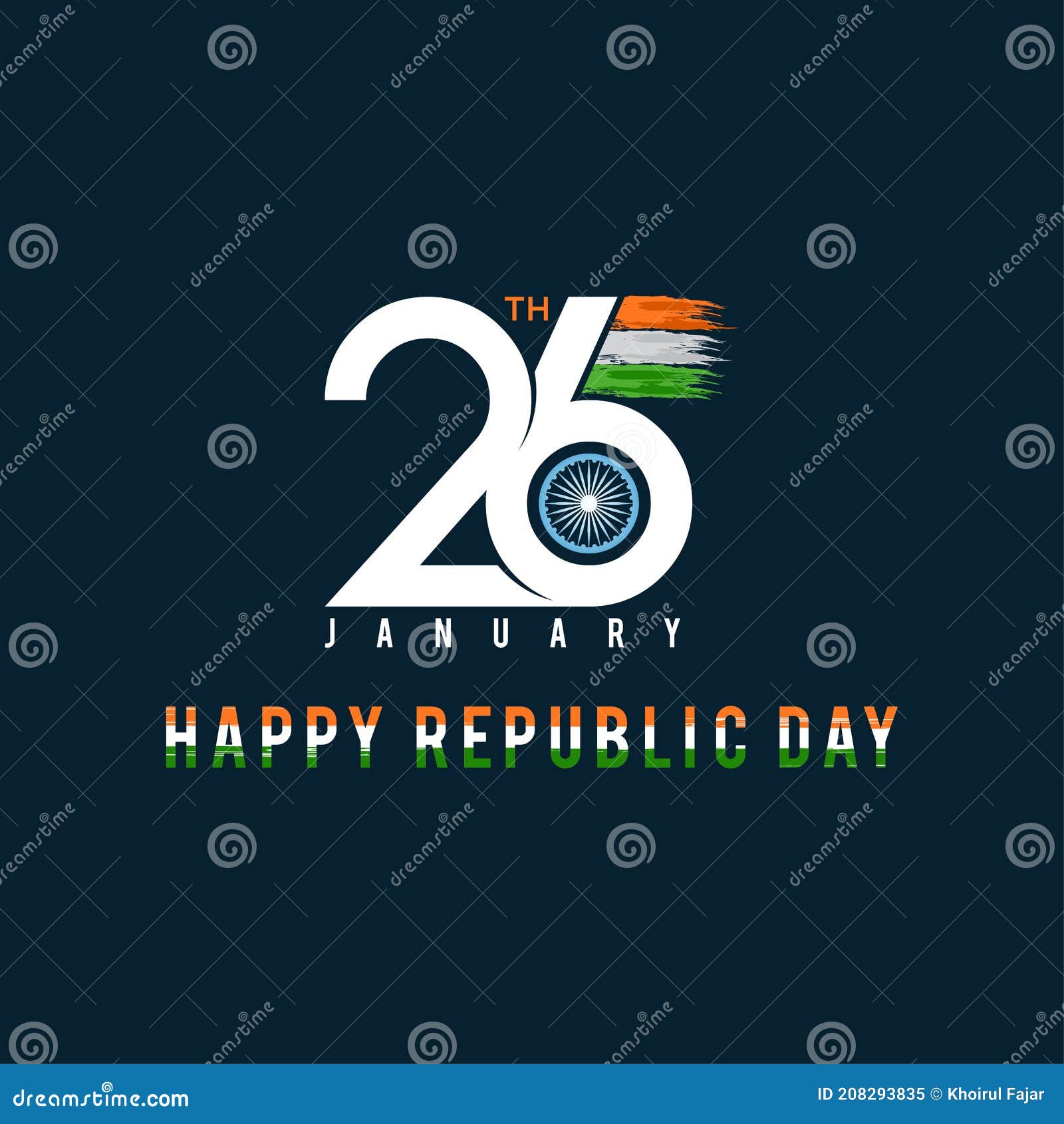 Happy Republic Day Background. 26 January Logo Symbol Stock Vector -  Illustration of greeting, august: 208293835