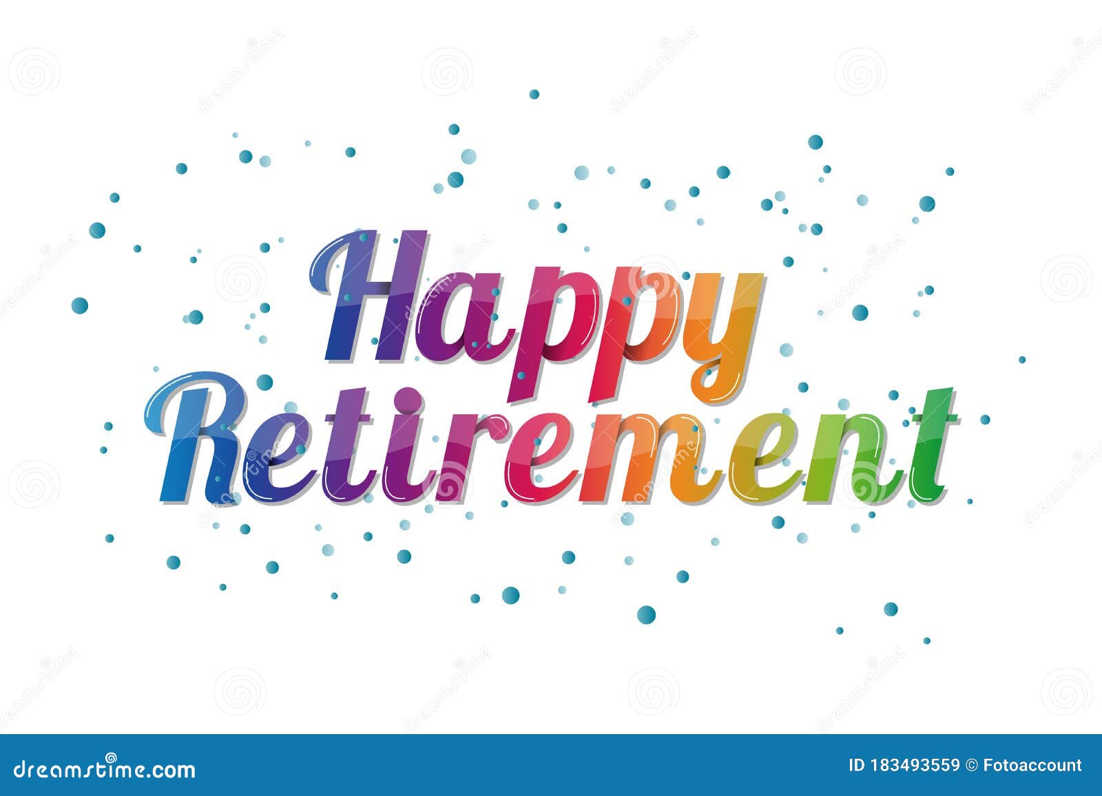 Happy Retirement Banner - Colorful Vector Illustration - Isolate ...