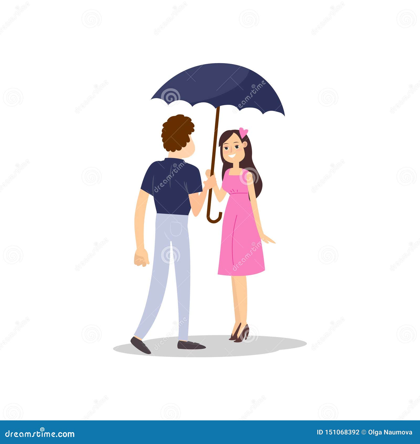 Happy Romantic Couple is Walking with Umbrella Under Rain Stock Vector - Illustration of dating, character: 151068392 Happy Romantic Couple is Walking with Umbrella Under Rain Stock Vector - Illustration of dating, character: 151068392