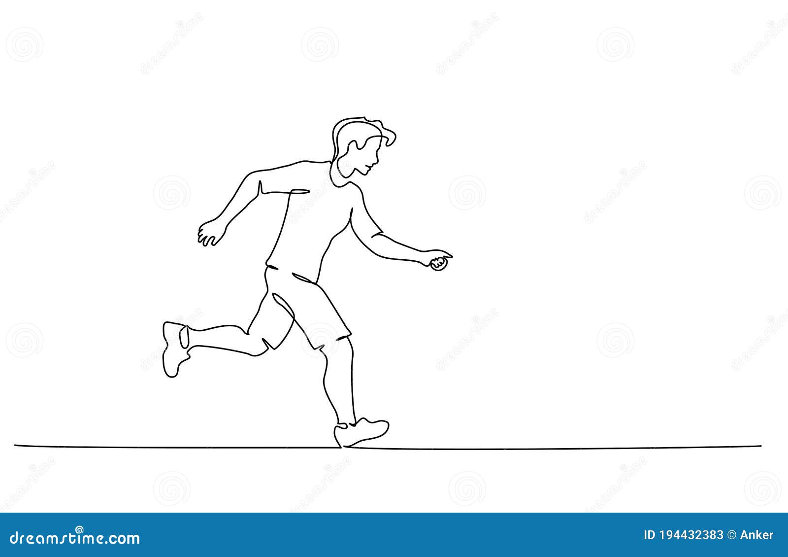 Running Man Stock Illustration  Download Image Now  Line Art Running  Single Line  iStock