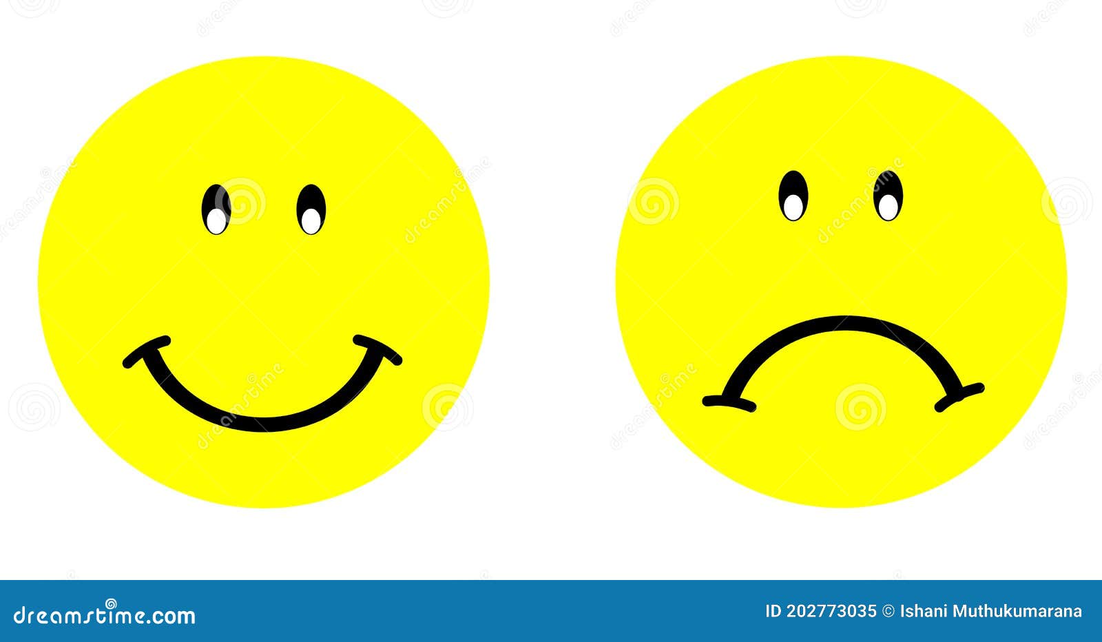 Happy Yellow Smile And Sad Face Stock Vector Illustration Of Yellow Smile Happy Yellow Smile And Sad Face Stock Vector Illustration Of Yellow Smile