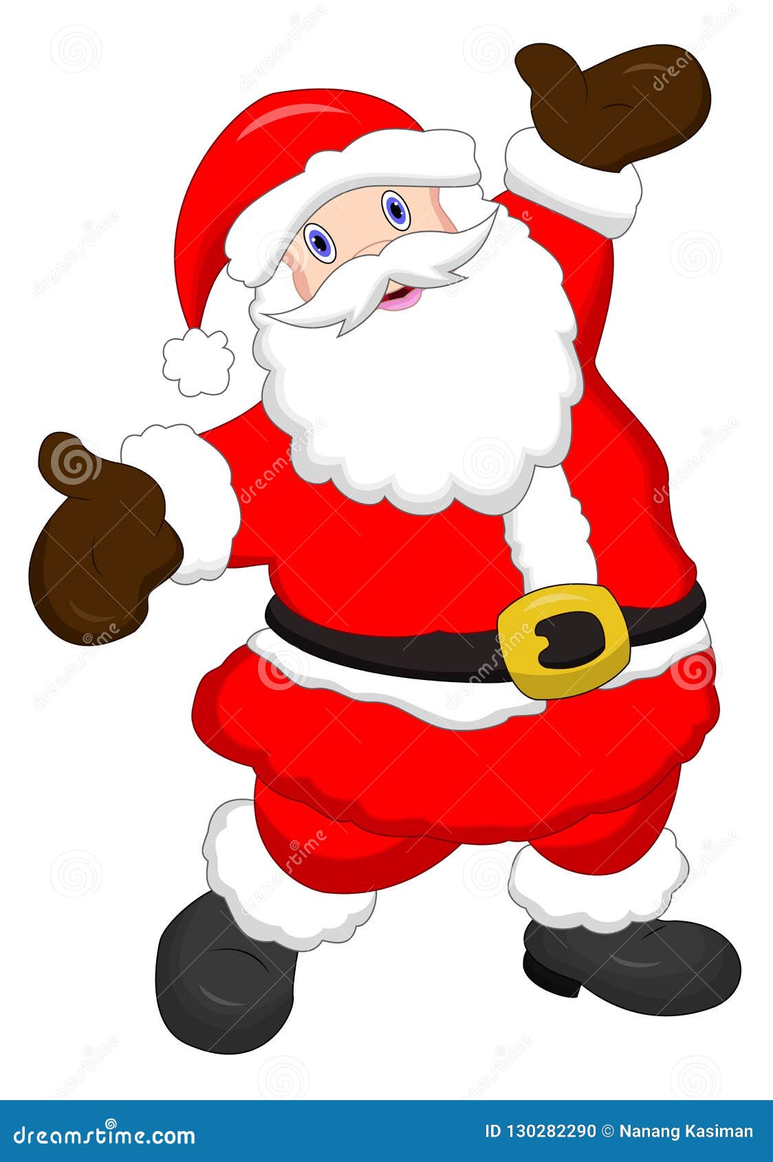 Happy Santa Claus - Cartoon Style Character Stock Vector - Illustration of  santa, christmas: 130282290